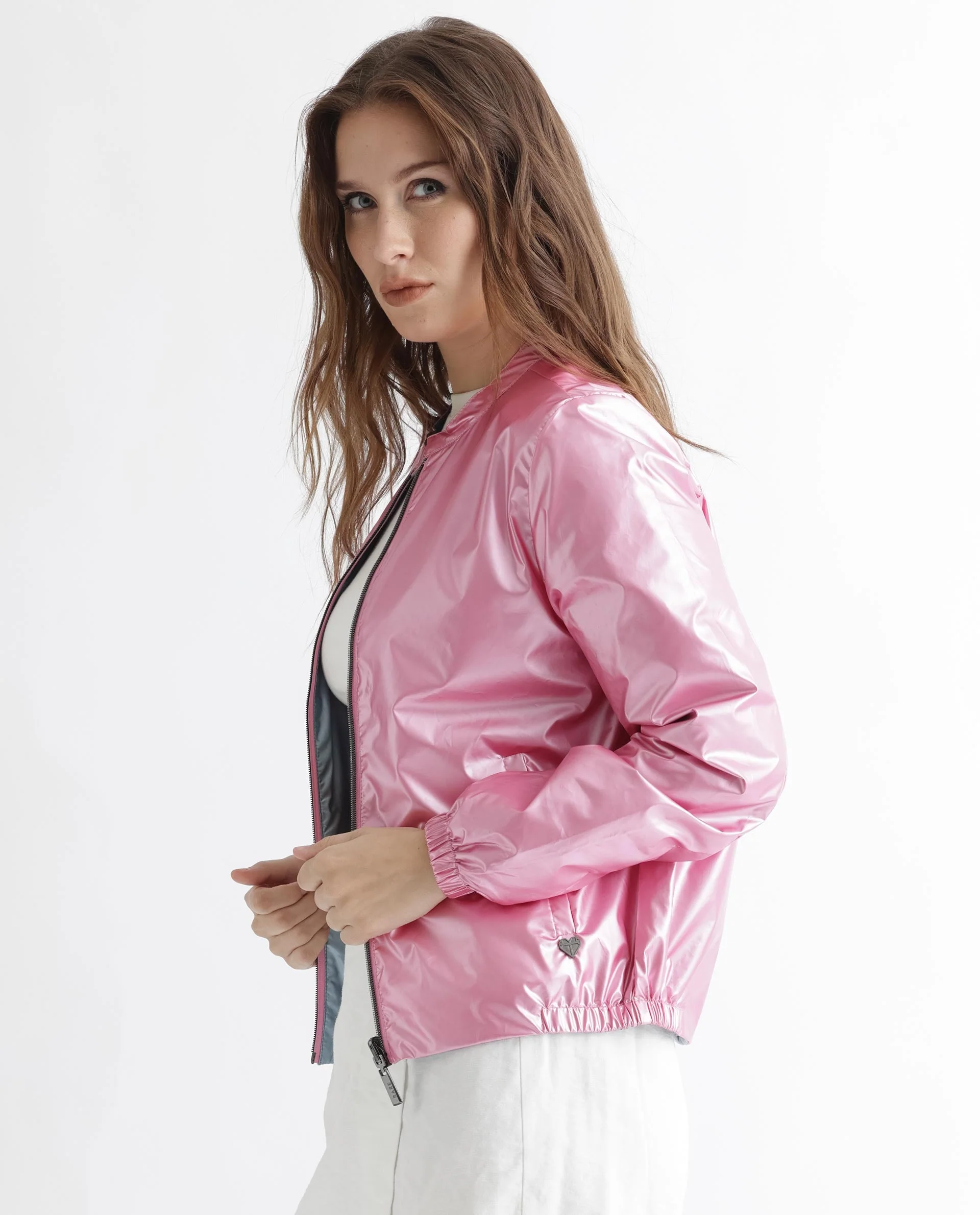 Rareism Women's Charlotte Pink Polyester Mandarin Collar Plain Regular Fit Jacket - Image 20