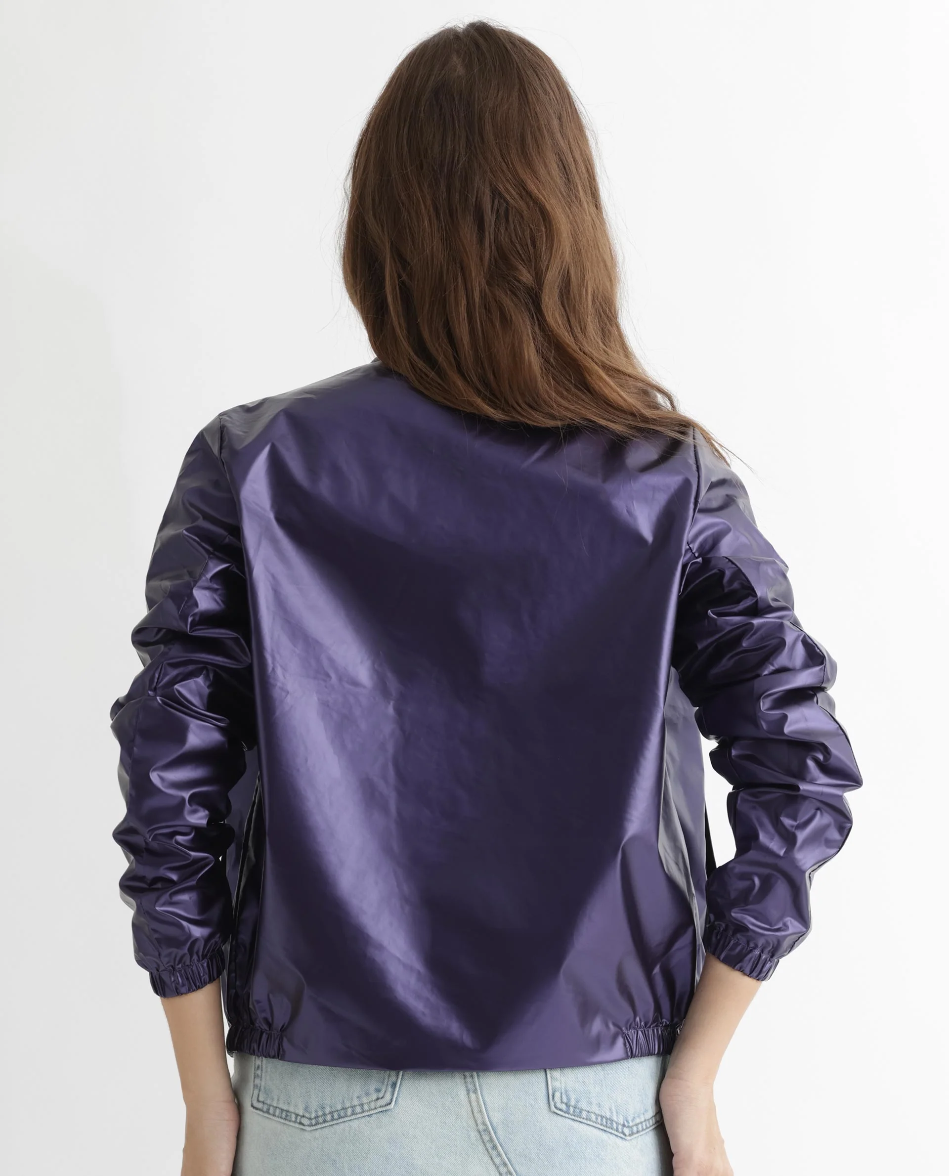 Rareism Women's Charlotte Purple Polyester Mandarin Collar Plain Regular Fit Jacket - Image 20