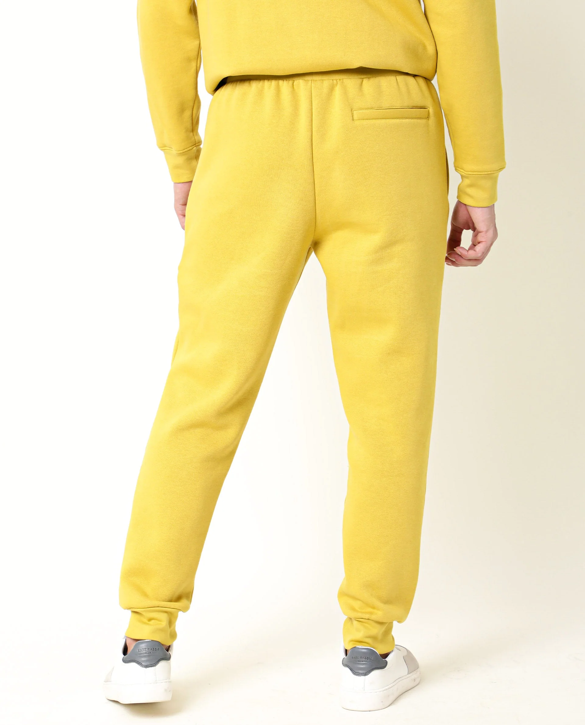 Rare Rabbit Men's Chase Mustard Cotton Plain Regular Fit Track Pant - Image 5