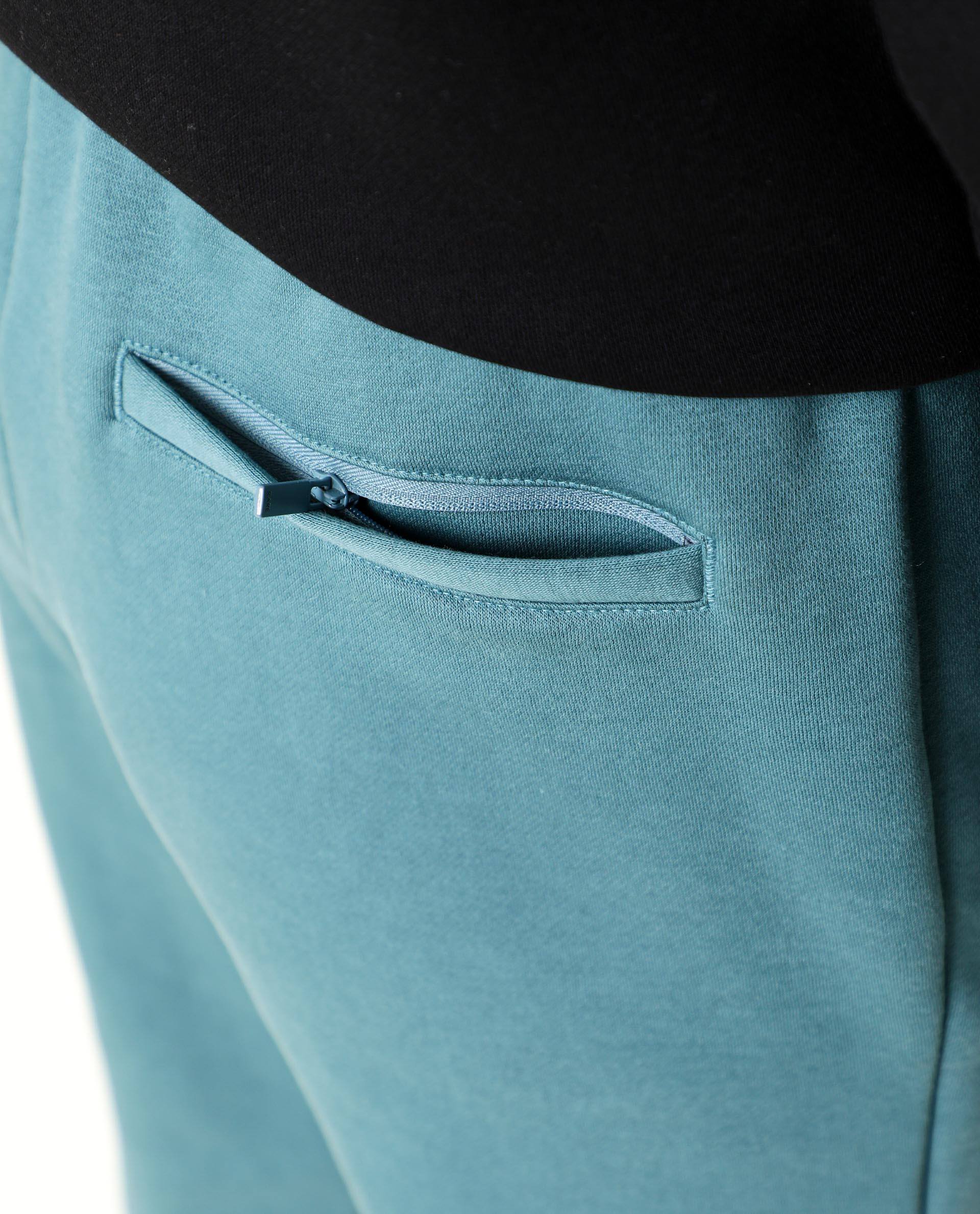 Rare Rabbit Men's Chase Turq Cotton Plain Slim Fit Track Pant - Image 4