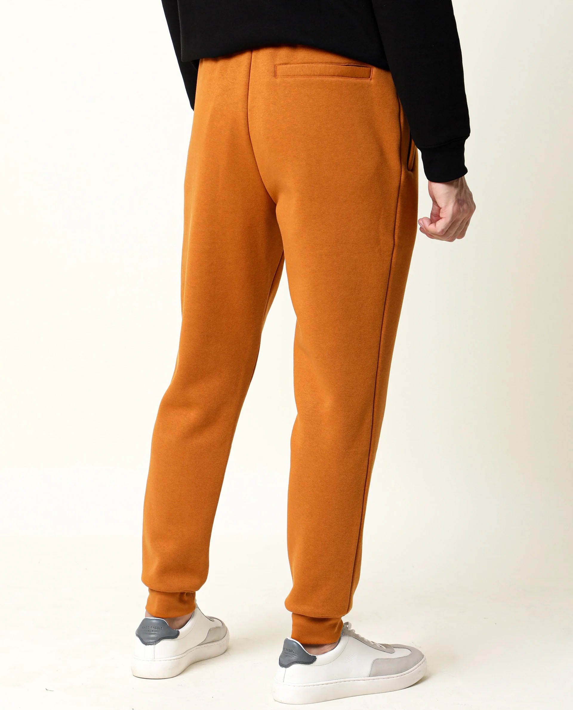 Rare Rabbit Men's Chase Rust Cotton Plain Regular Fit Track Pant - Image 6