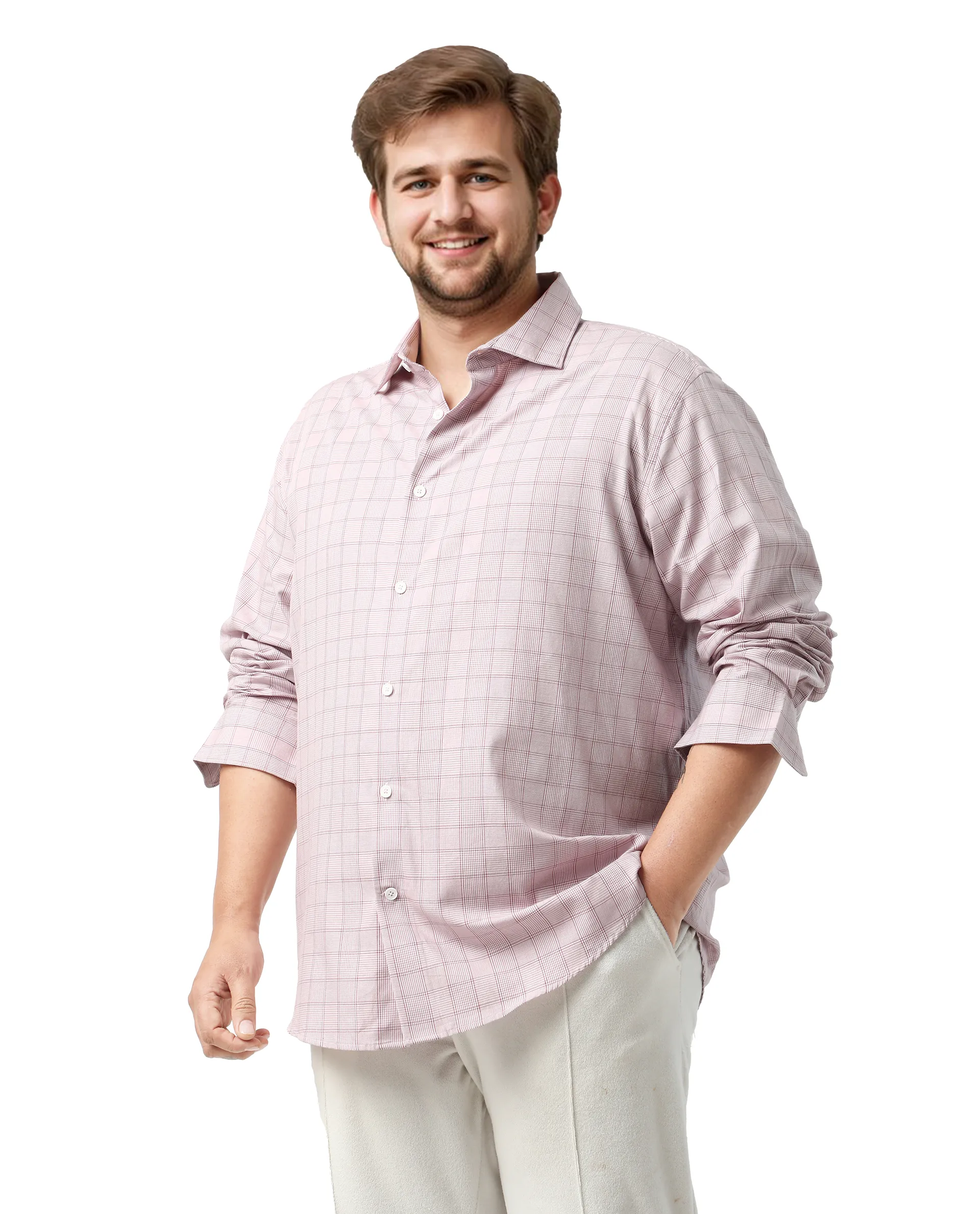 Rare Rabbit Men's Chek Big Red Cotton Fabric Full Sleeves Collared Neck Button Closure Checked Shirt - Image 3