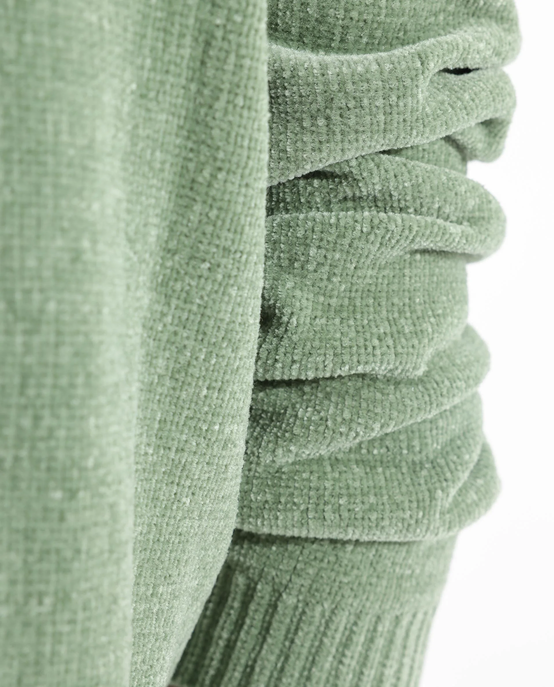 Rare Rabbit Men's Chenee Green Textured Relaxed Fit Full Sleeve High Neck Sweater - Image 2