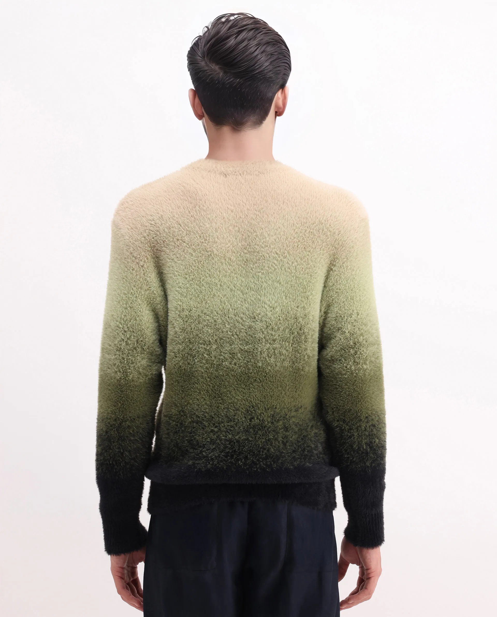 Rare Rabbit Men's Chervs Dark Green Cotton Color Block Regular Fit Full Sleeve Crew Neck Sweater - Image 10