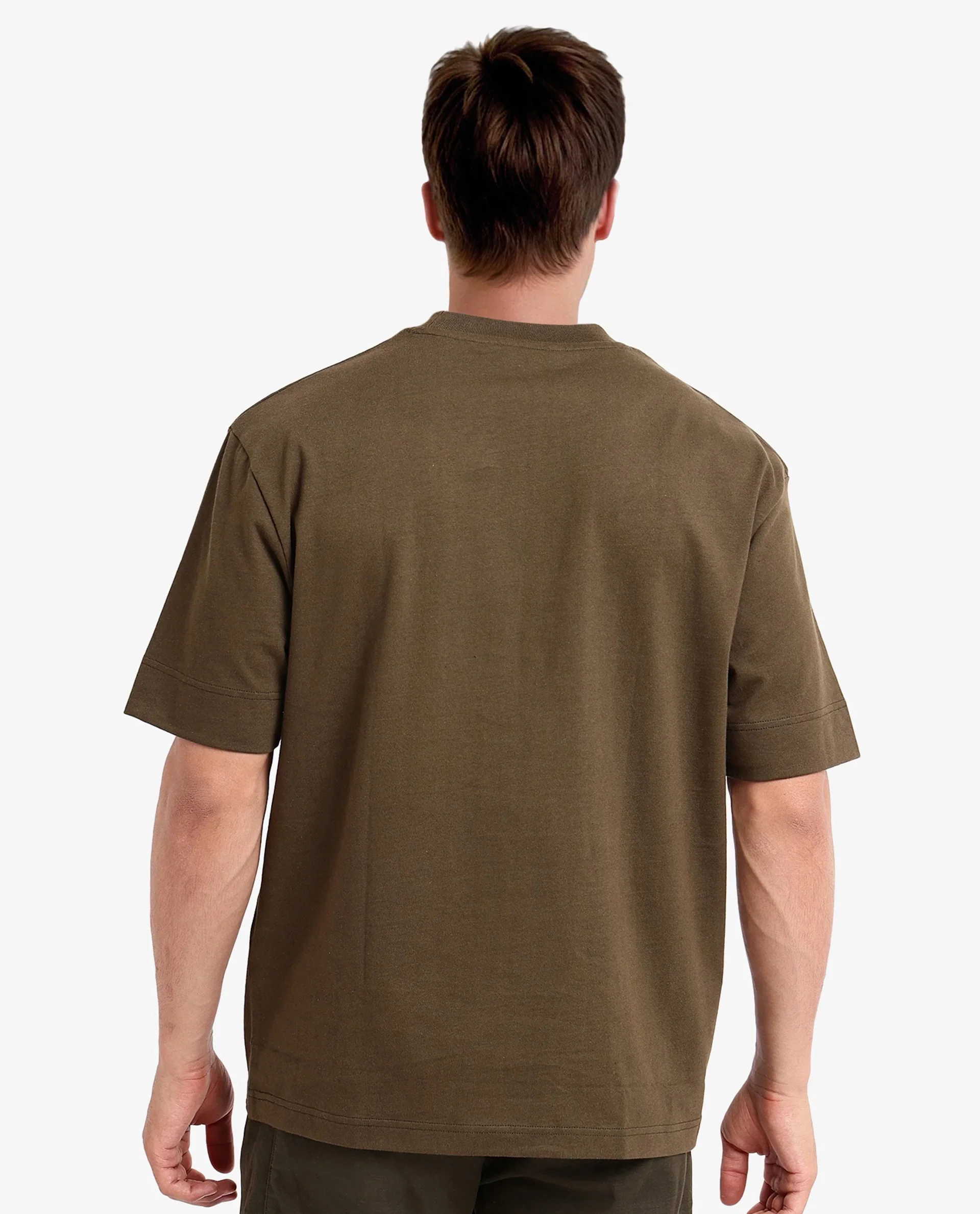 Rare Rabbit Men's Chess Olive Cotton Graphic Print Regular Fit Half Sleeve Crew Neck T-Shirt - Image 4