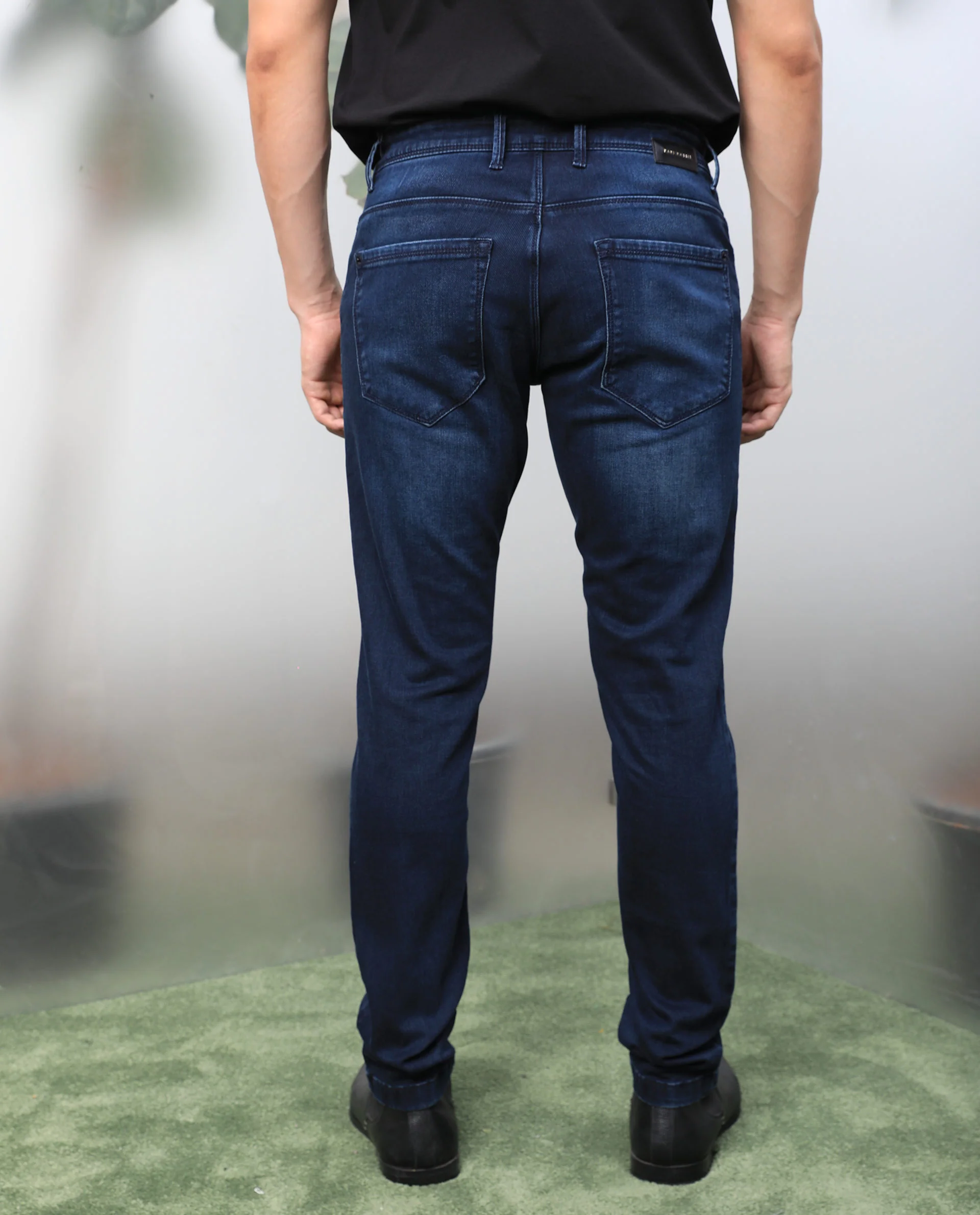 Rare Rabbit Men's Chevillon Dark Navy Cotton Plain Hawk Slim Fit Jeans - Image 7