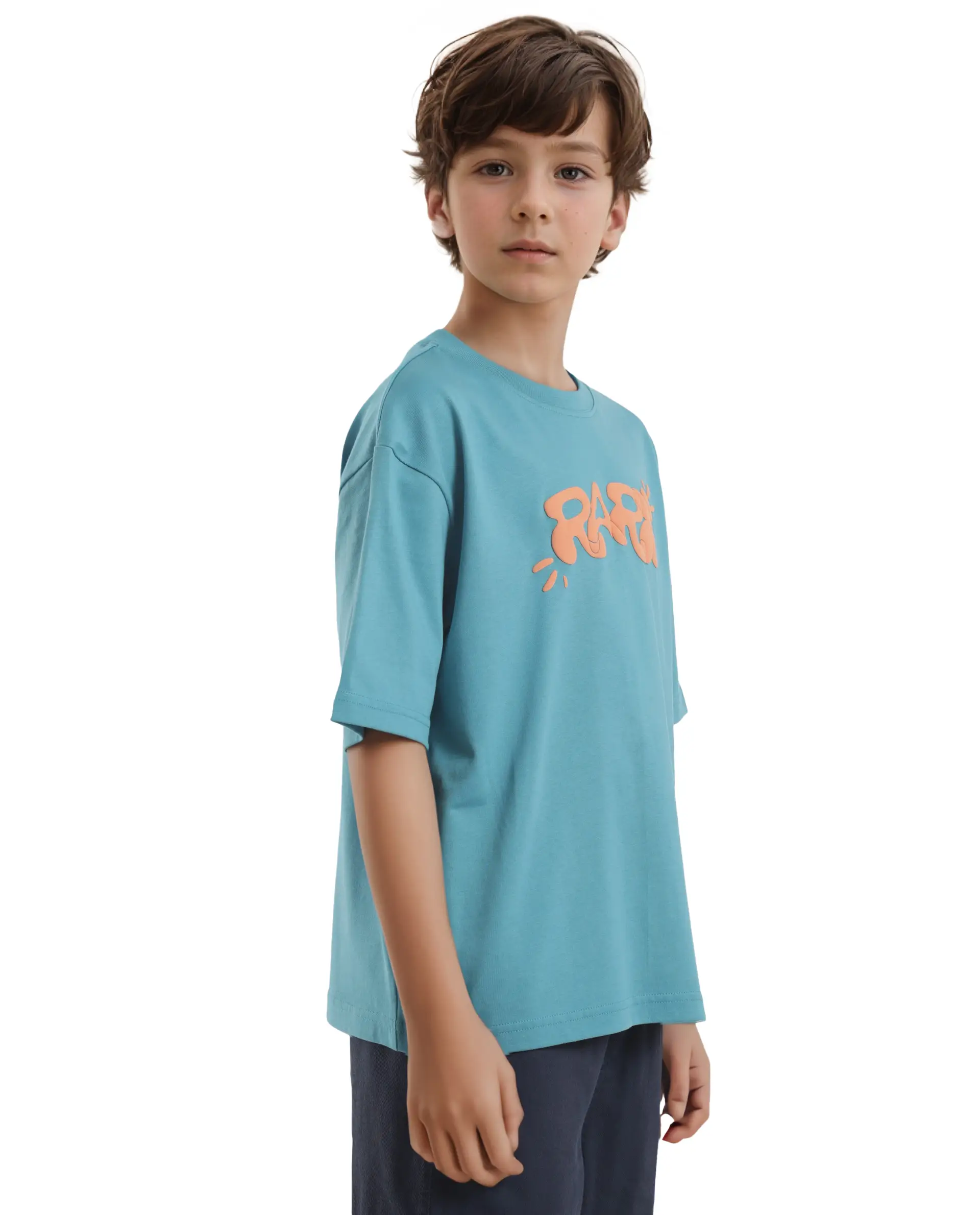 Rare Ones Kids Chris Turq Cotton Half Sleeves Crew Neck Oversized Fit Graphic Print T-Shirt - Image 10