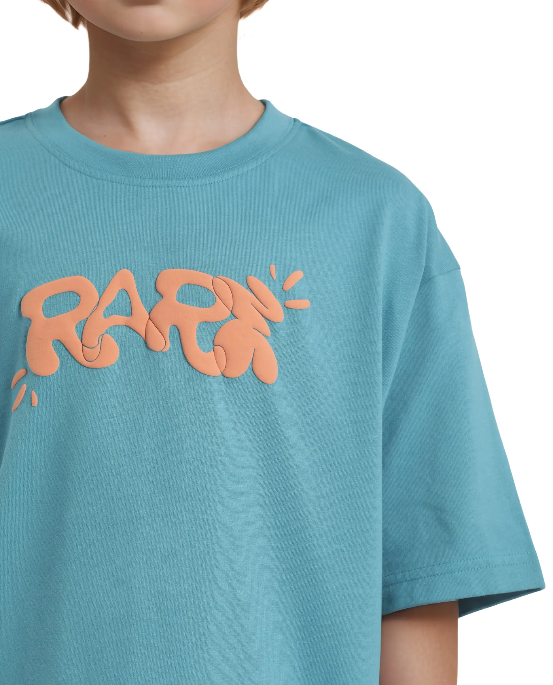 Rare Ones Kids Chris Turq Cotton Half Sleeves Crew Neck Oversized Fit Graphic Print T-Shirt - Image 5