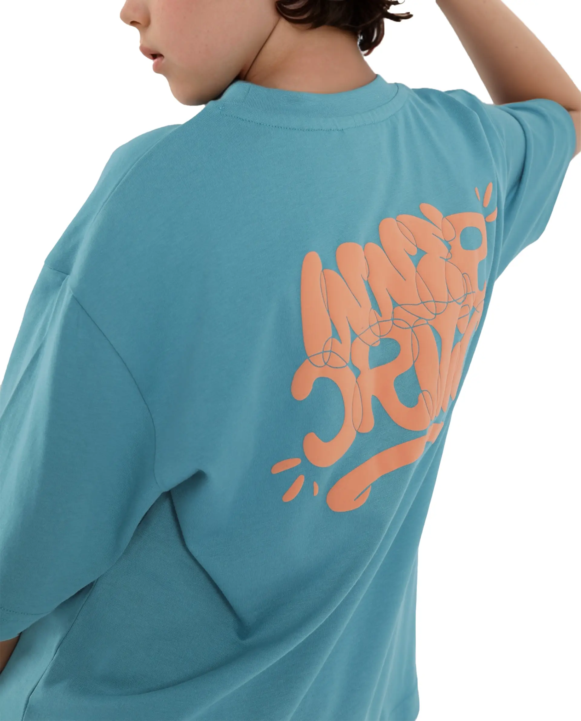 Rare Ones Kids Chris Turq Cotton Half Sleeves Crew Neck Oversized Fit Graphic Print T-Shirt - Image 7