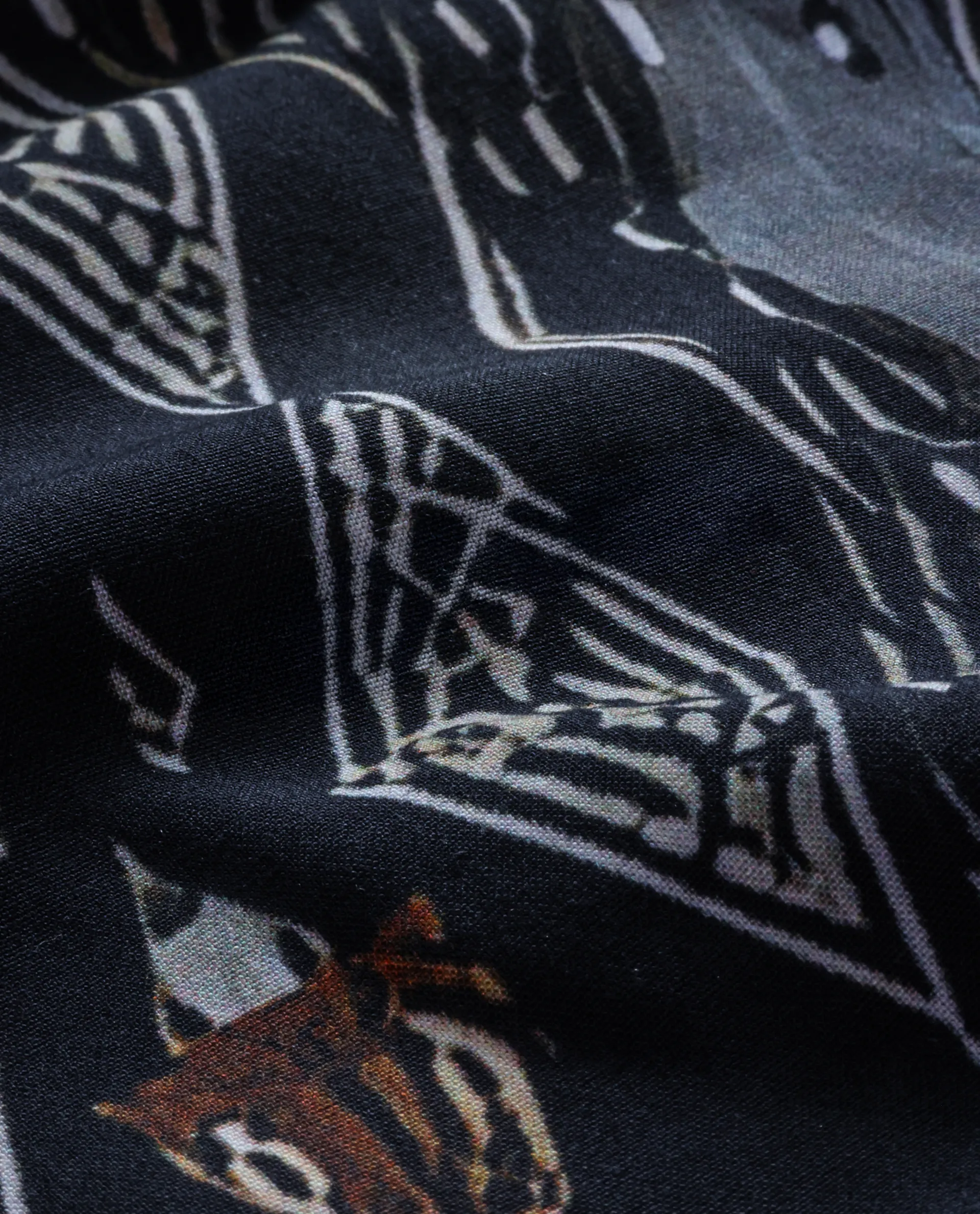 Rare Rabbit Men's Ciphor Black Decorative Print Regular Fit Full Sleeve Collared Shirt - Image 3