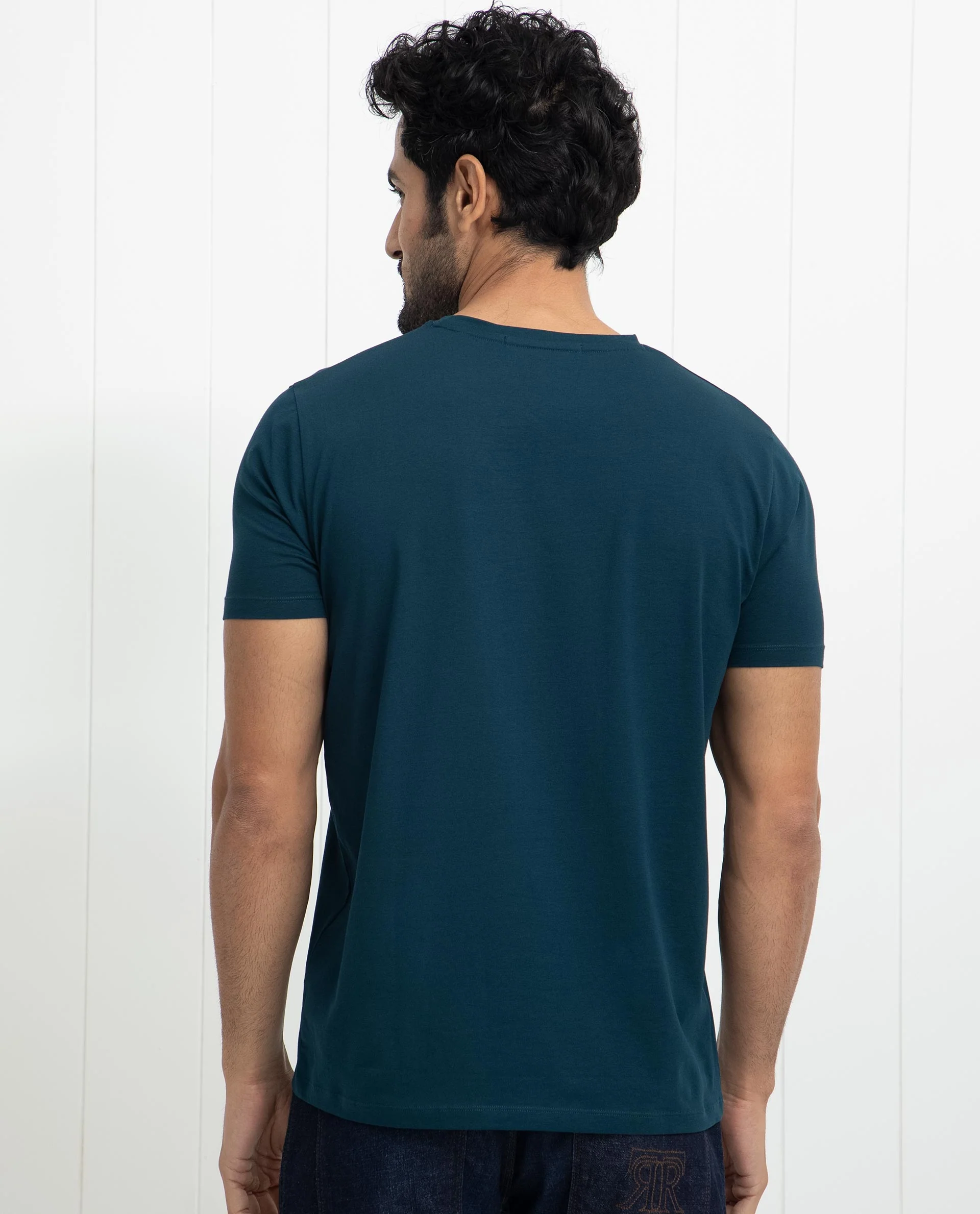 Rare Rabbit Men's Circo Dark Green Cotton Graphic Print Regular Fit Half Sleeve Crew Neck T-Shirt - Image 10