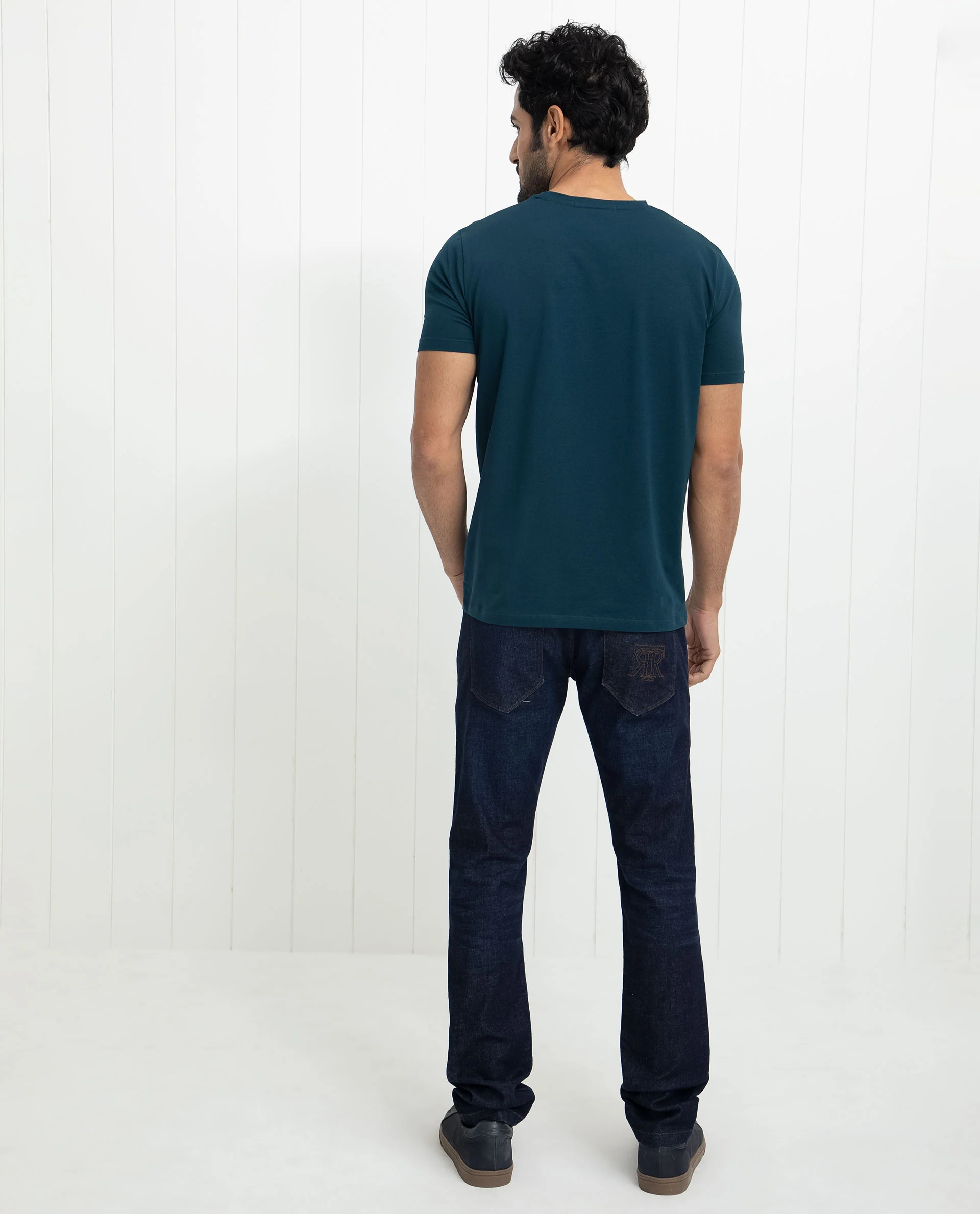 Rare Rabbit Men's Circo Dark Green Cotton Graphic Print Regular Fit Half Sleeve Crew Neck T-Shirt - Image 11