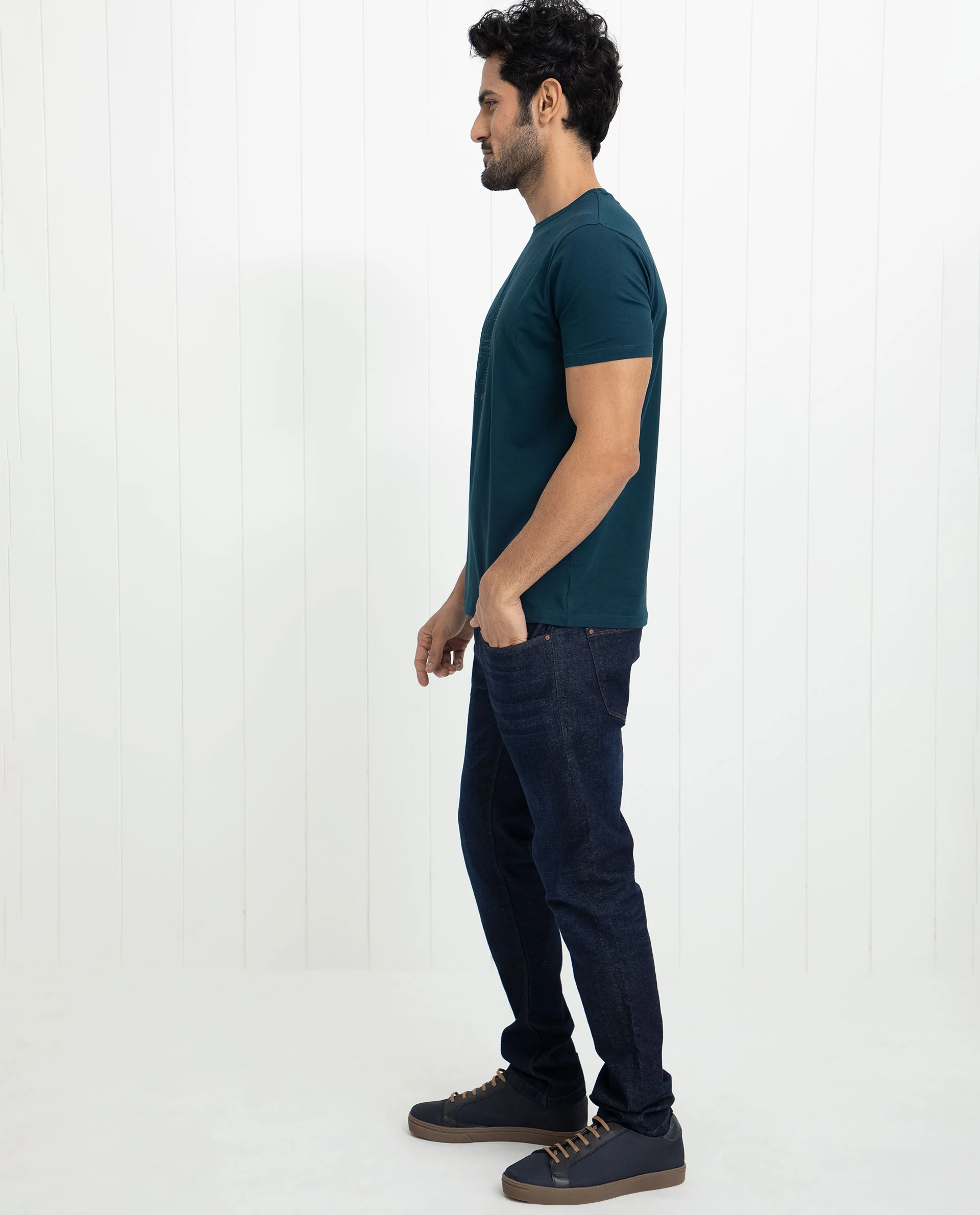 Rare Rabbit Men's Circo Dark Green Cotton Graphic Print Regular Fit Half Sleeve Crew Neck T-Shirt - Image 7