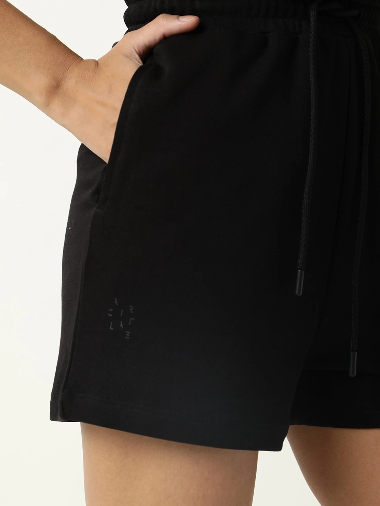Rareism Women's Medium Weight Terry 290 Gsm Cotton Blend Plain Mini Relaxed Fit Shorts - Image 3