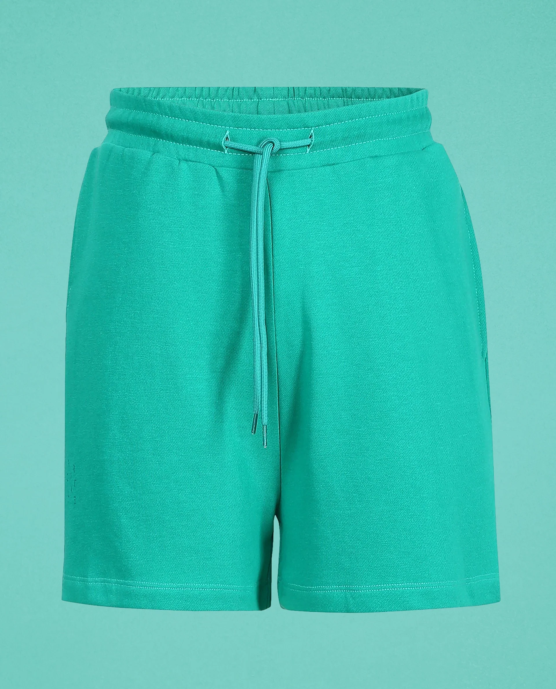 Rareism Women's Medium Weight Terry 290 Gsm Cotton Blend Plain Mini Relaxed Fit Shorts - Image 2