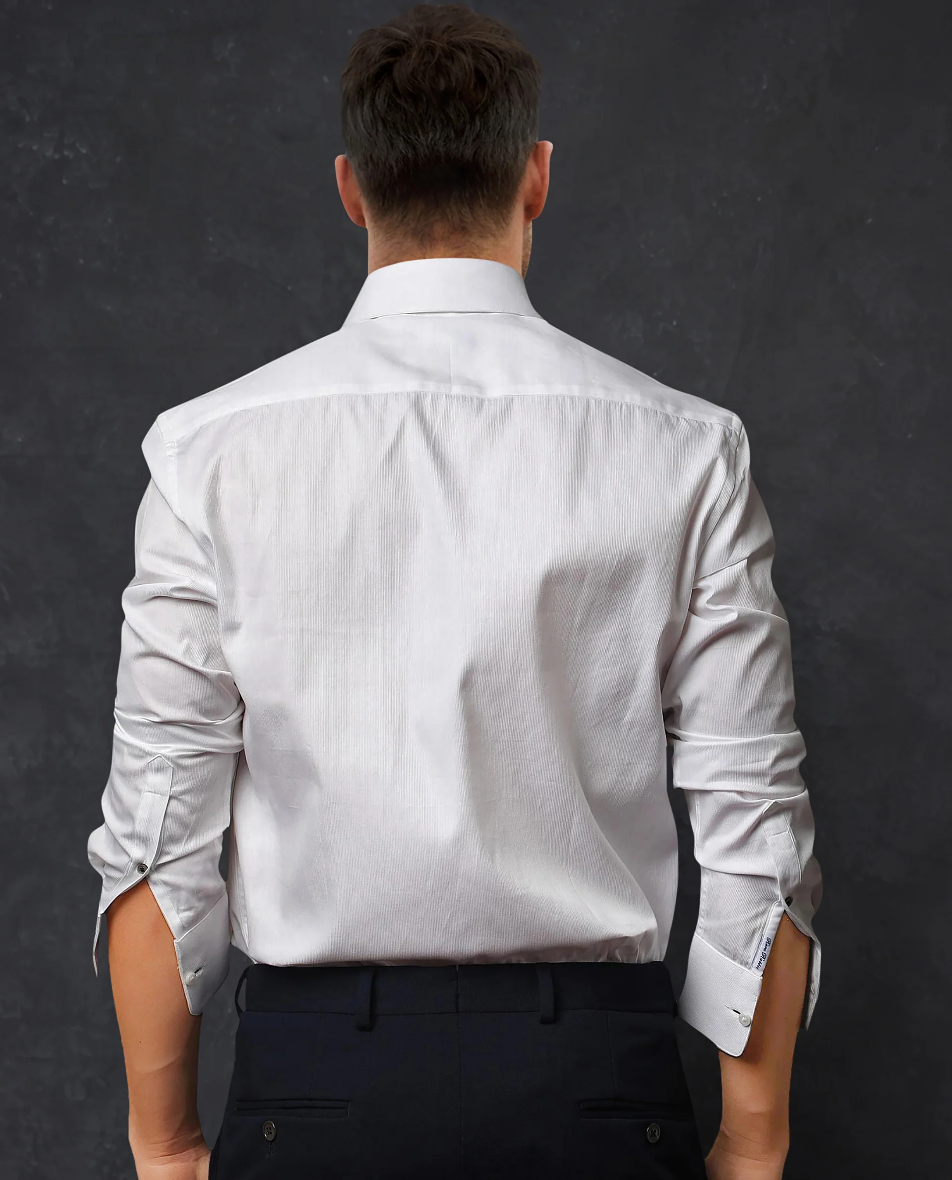 Rare Rabbit Men's Clade White Cotton Plain Regular Fit Full Sleeve Collared Shirt - Image 7