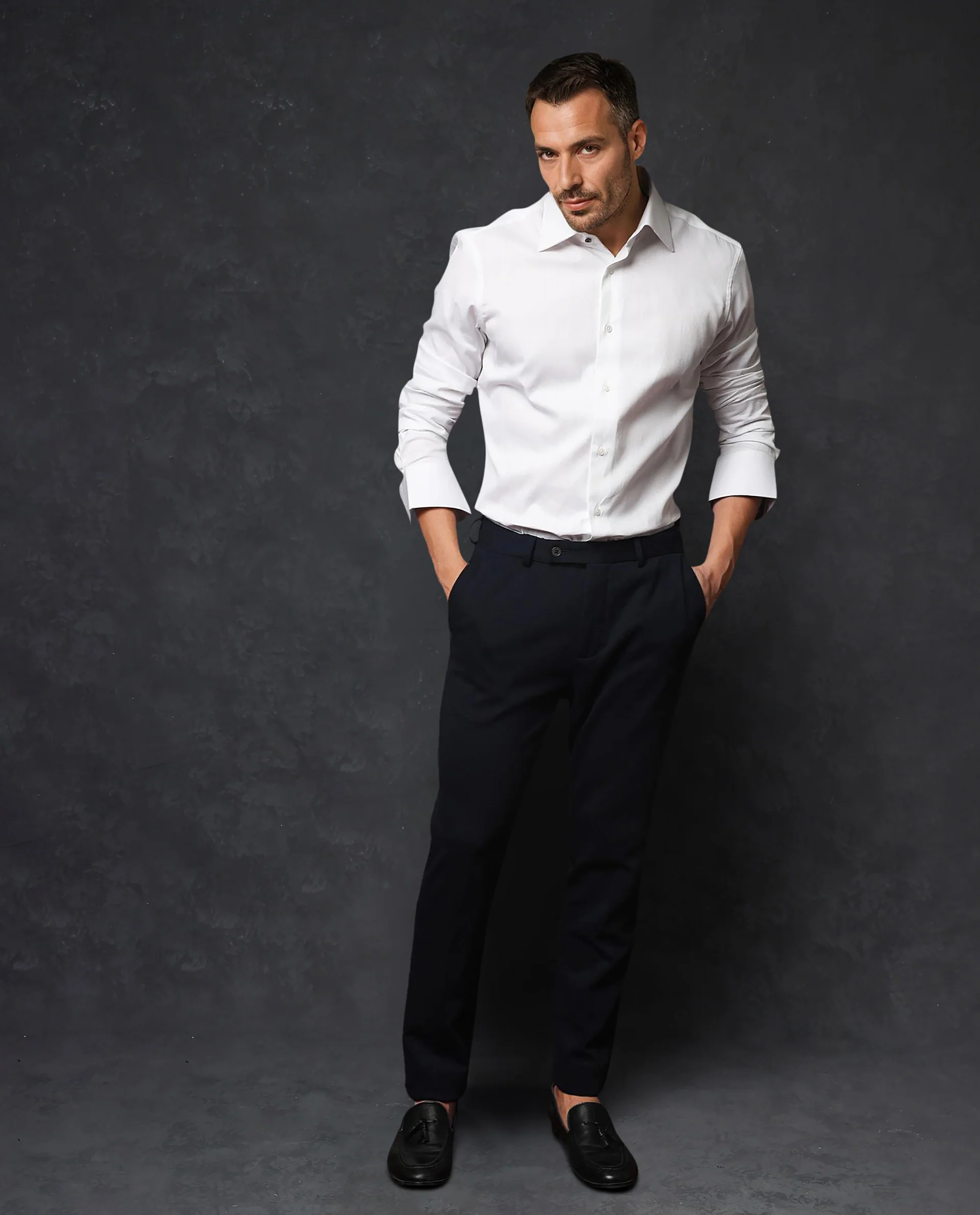 Rare Rabbit Men's Clade White Cotton Plain Regular Fit Full Sleeve Collared Shirt - Image 8