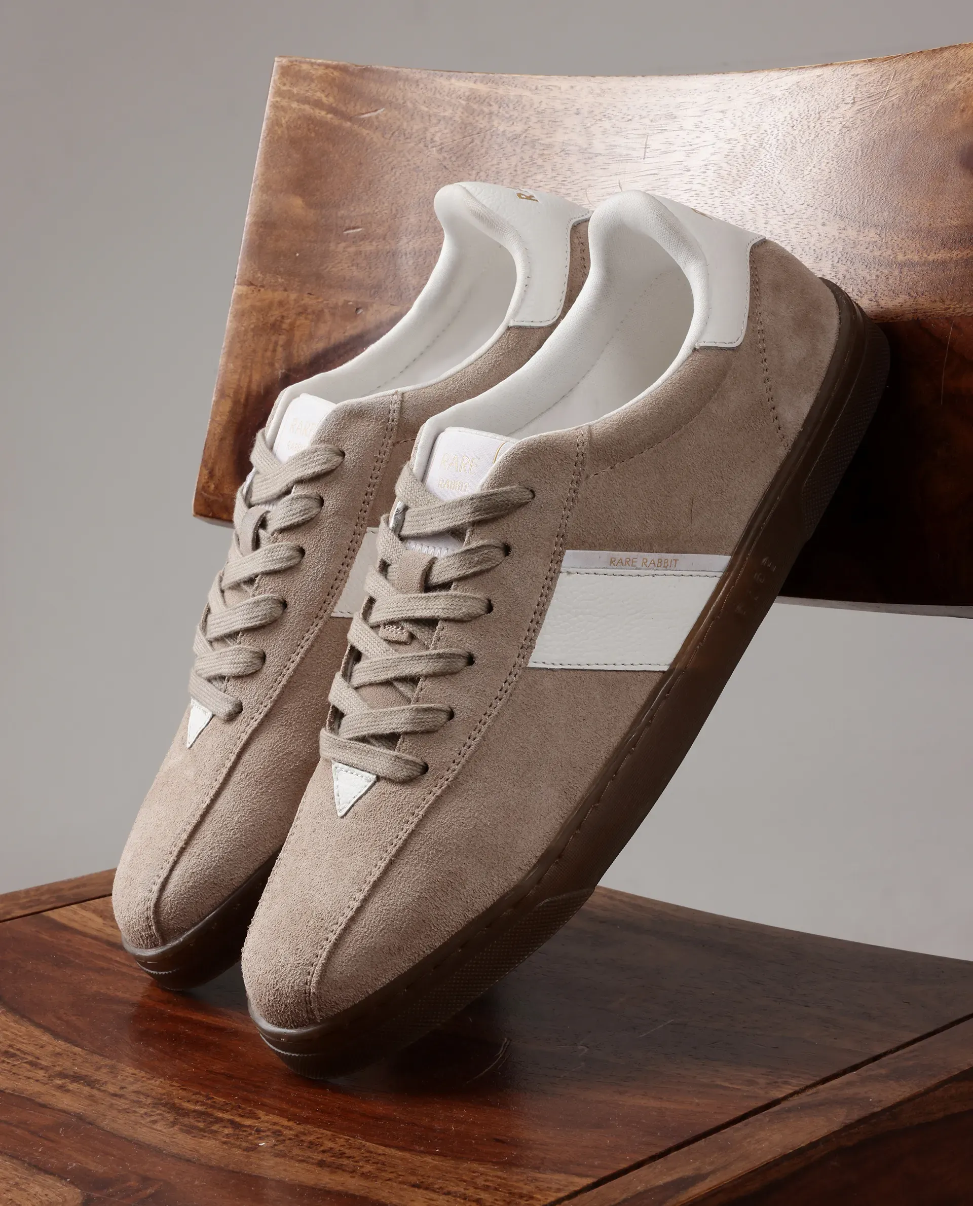 Rare Rabbit Men Classo Dark Beige Lace-Up Closure Sneaker - Image 2