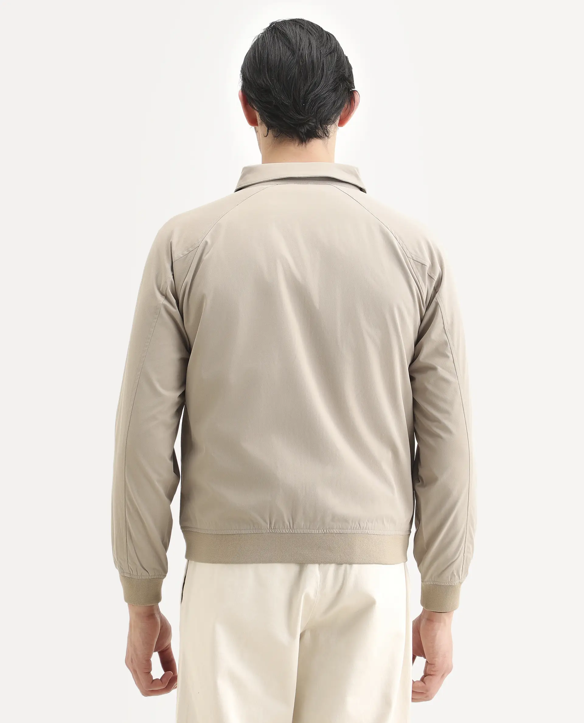 Rare Rabbit Men's Clayon Beige Polyester Embroidered Regular Fit Full Sleeve Spread Collar Jacket - Image 7