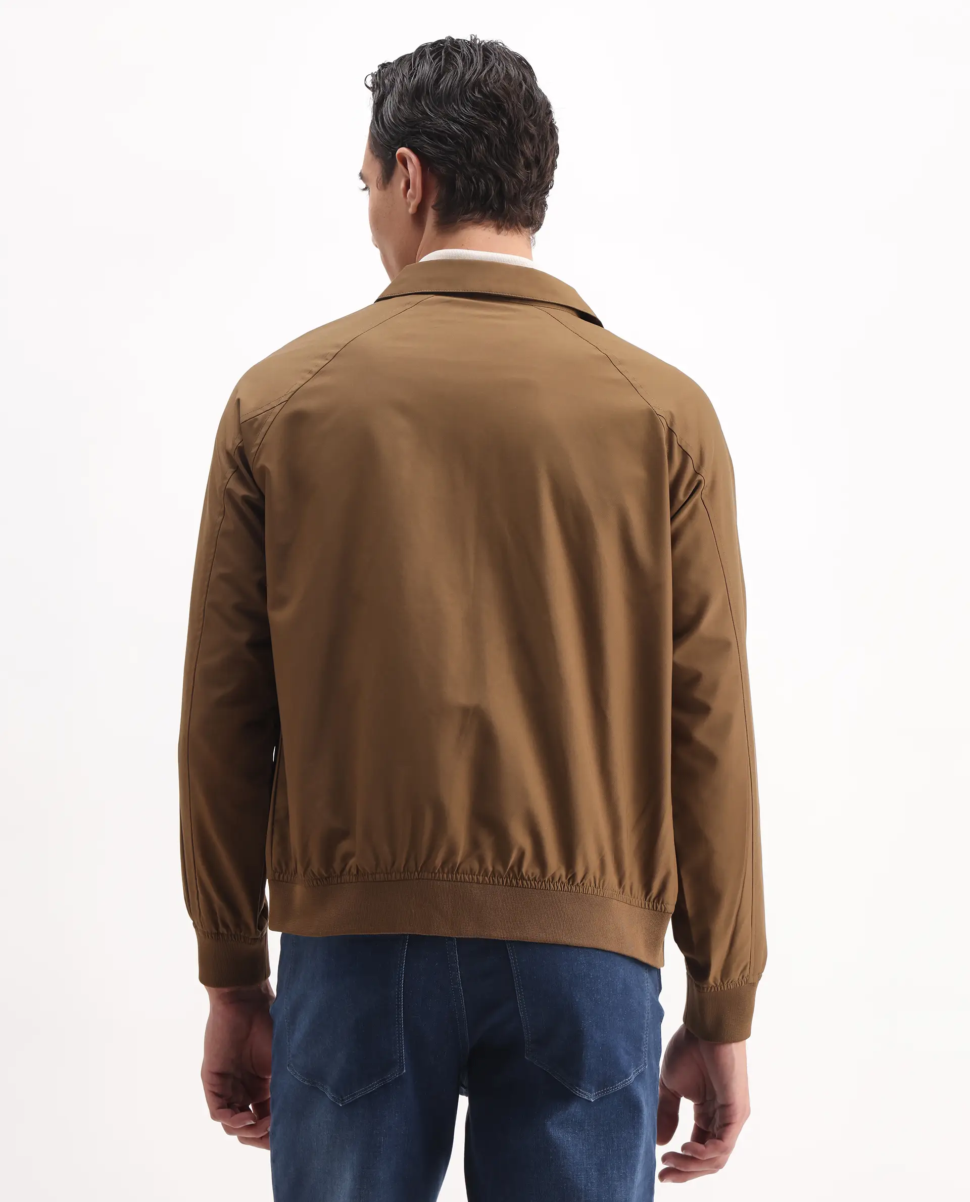Rare Rabbit Men's Clayon Brown Polyester Embroidered Regular Fit Full Sleeve Spread Collar Jacket - Image 7