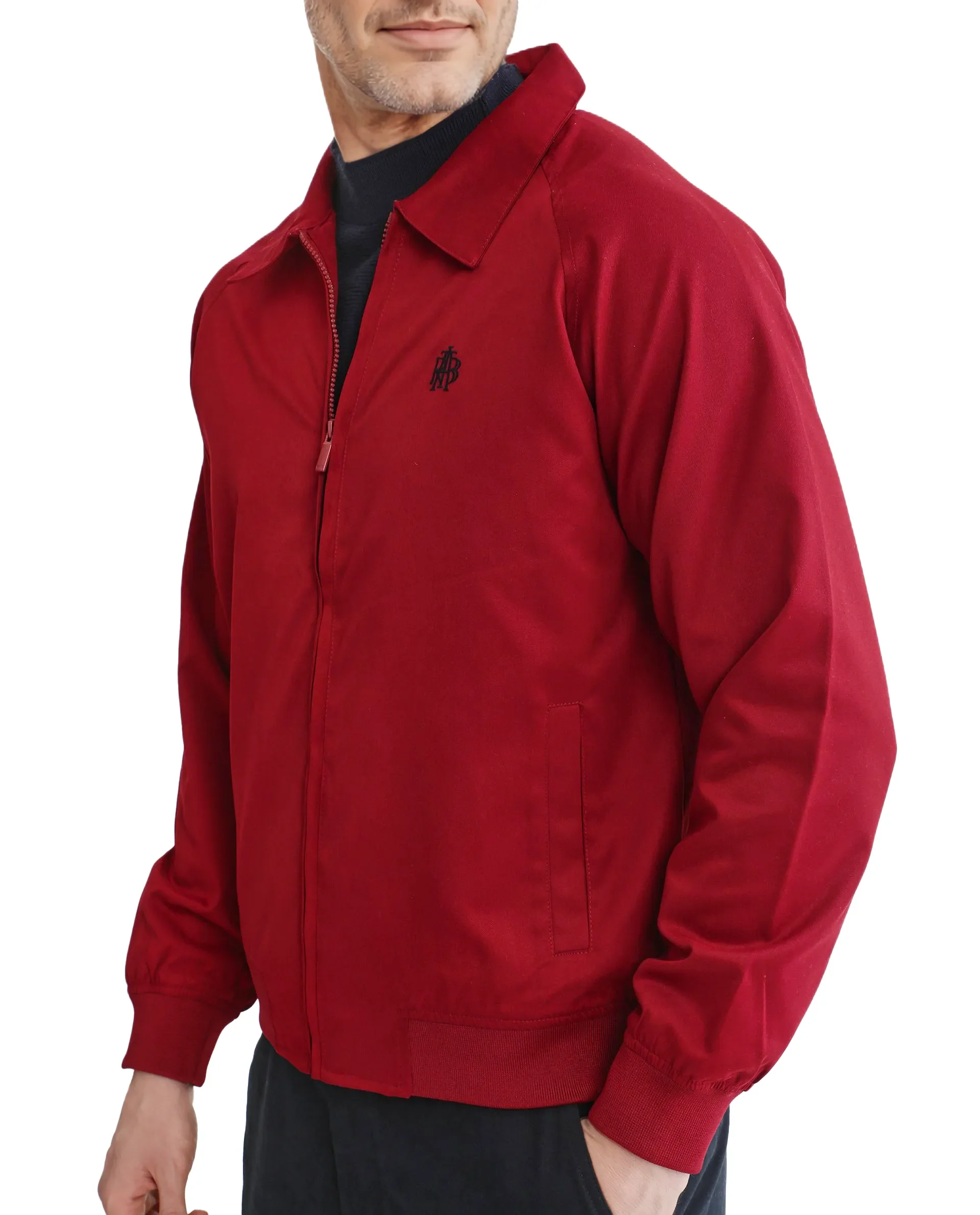 Rare Rabbit Men's Clayon Red Polyester Embroidered Regular Fit Full Sleeve Spread Collar Jacket - Image 4