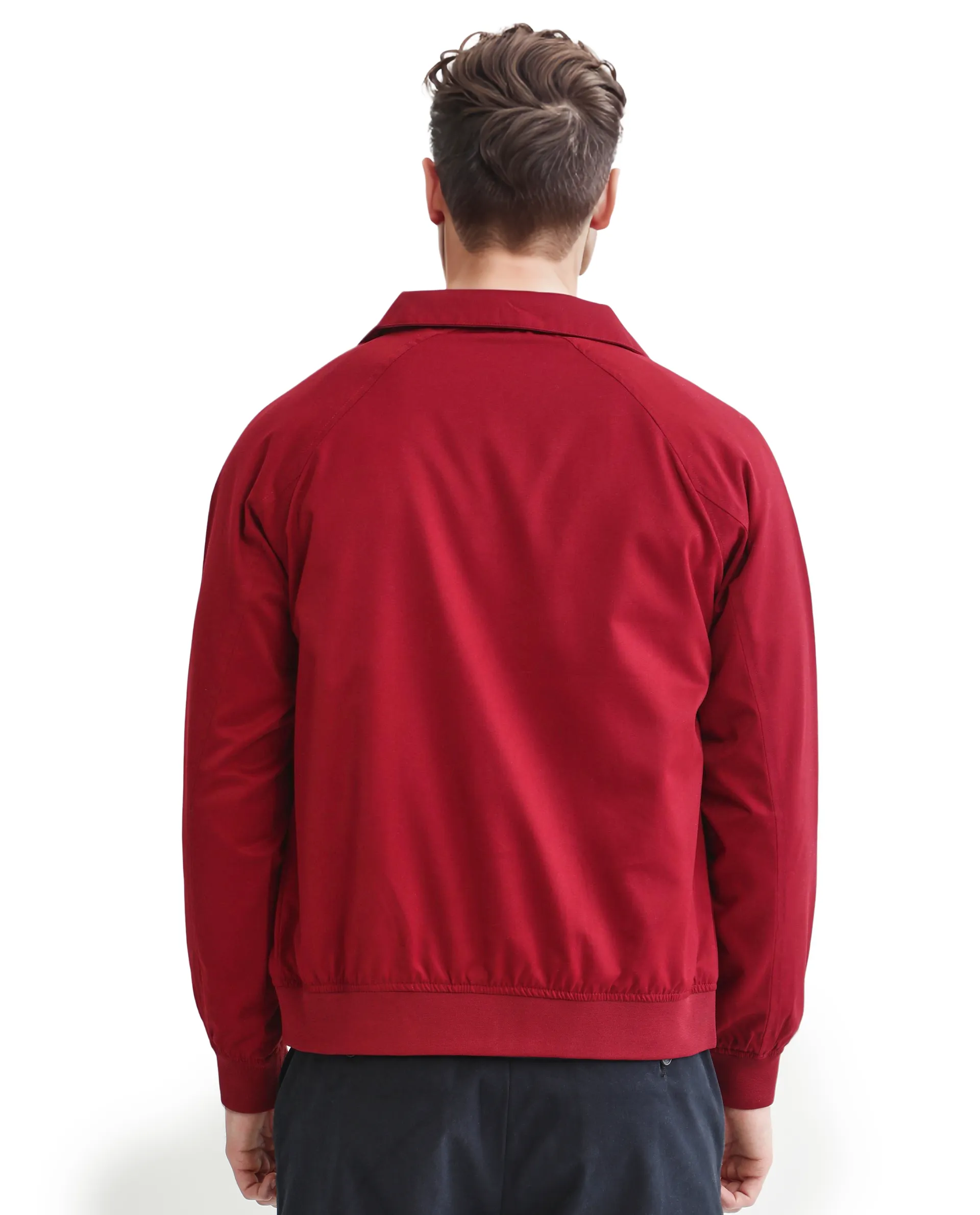 Rare Rabbit Men's Clayon Red Polyester Embroidered Regular Fit Full Sleeve Spread Collar Jacket - Image 5