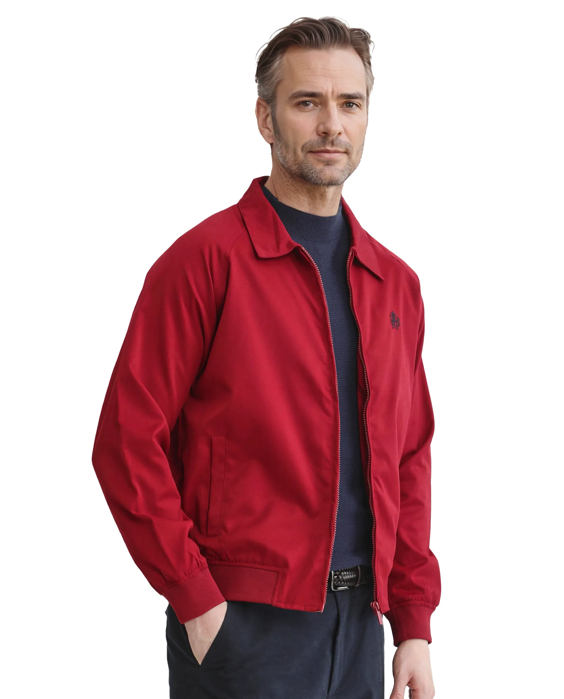 Rare Rabbit Men's Clayon Red Polyester Embroidered Regular Fit Full Sleeve Spread Collar Jacket - Image 6