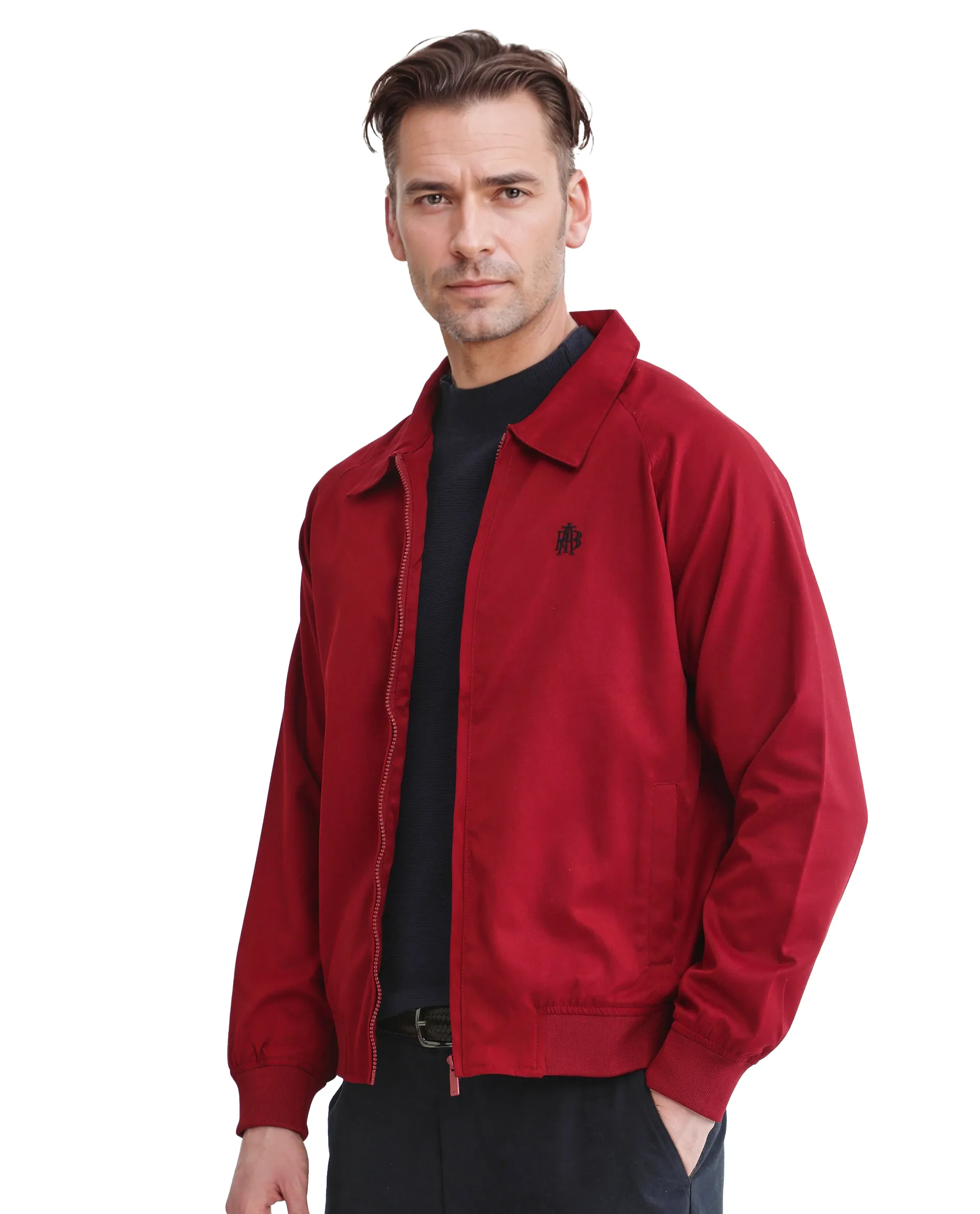 Rare Rabbit Men's Clayon Red Polyester Embroidered Regular Fit Full Sleeve Spread Collar Jacket - Image 7