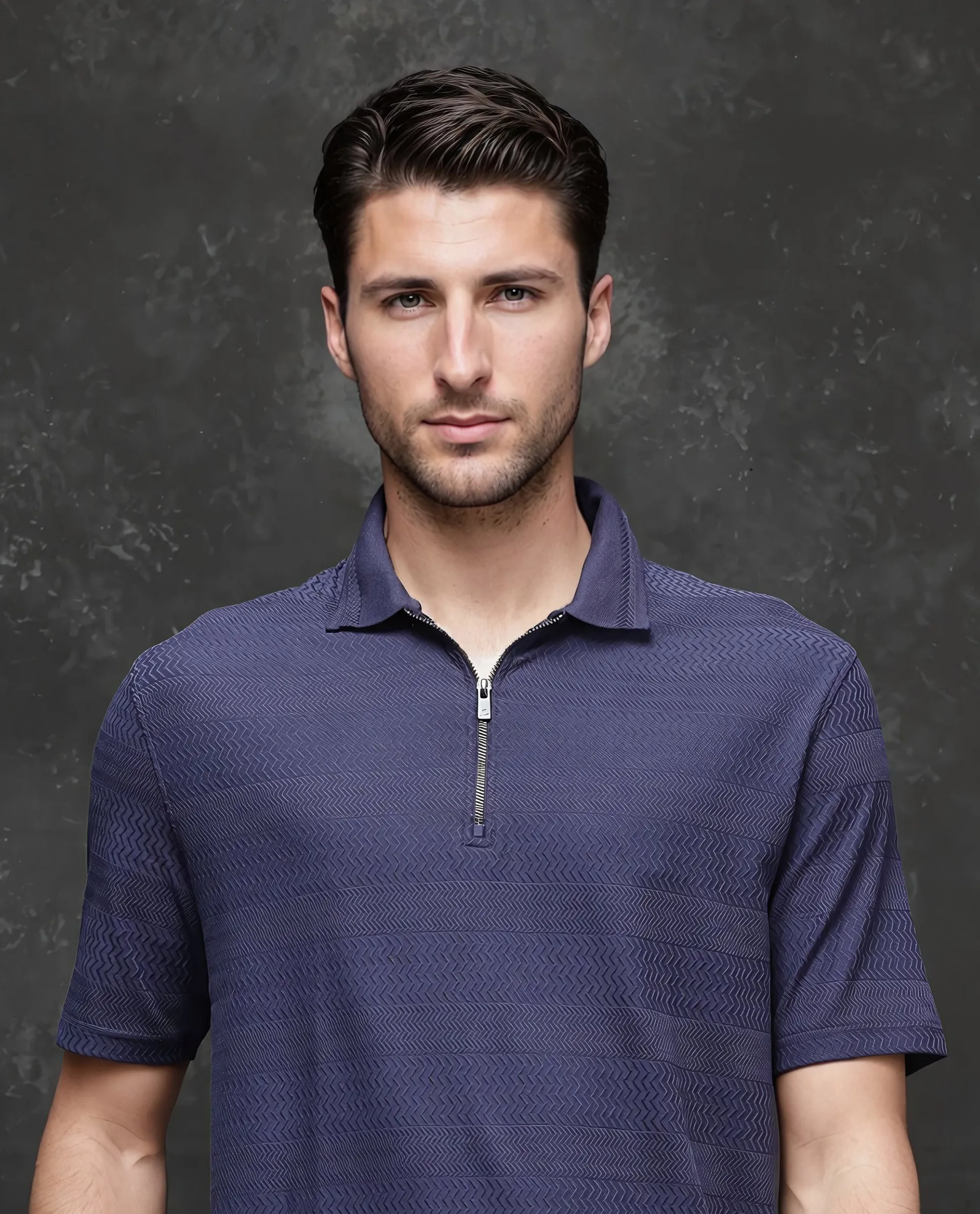 Rare Rabbit Men's Cotton Jacquard Regular Fit Half Sleeve Polo - Image 2