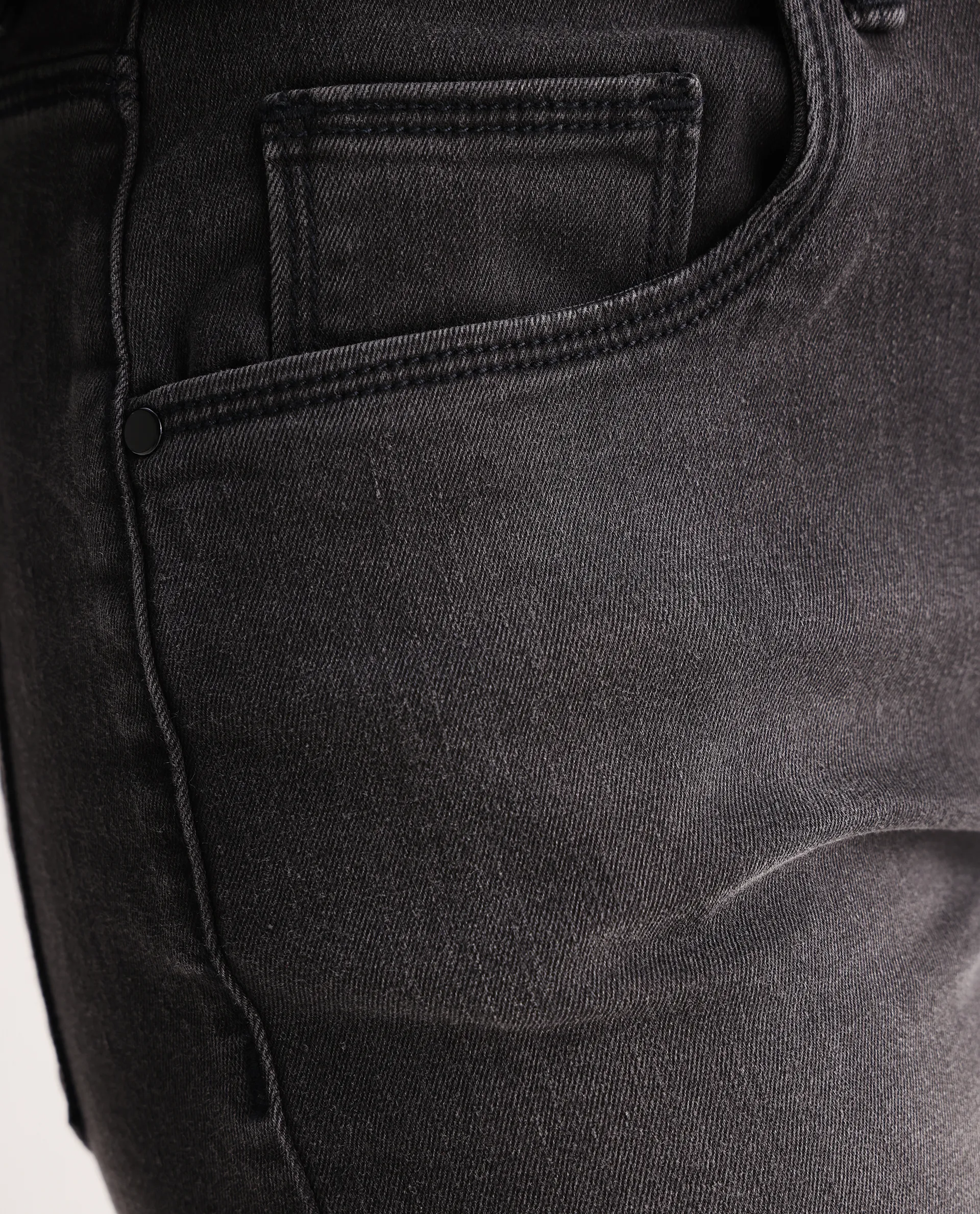 Rareism Women's Clipper Grey Cotton Blend Plain Ankle Length Slim Fit Jeans - Image 3