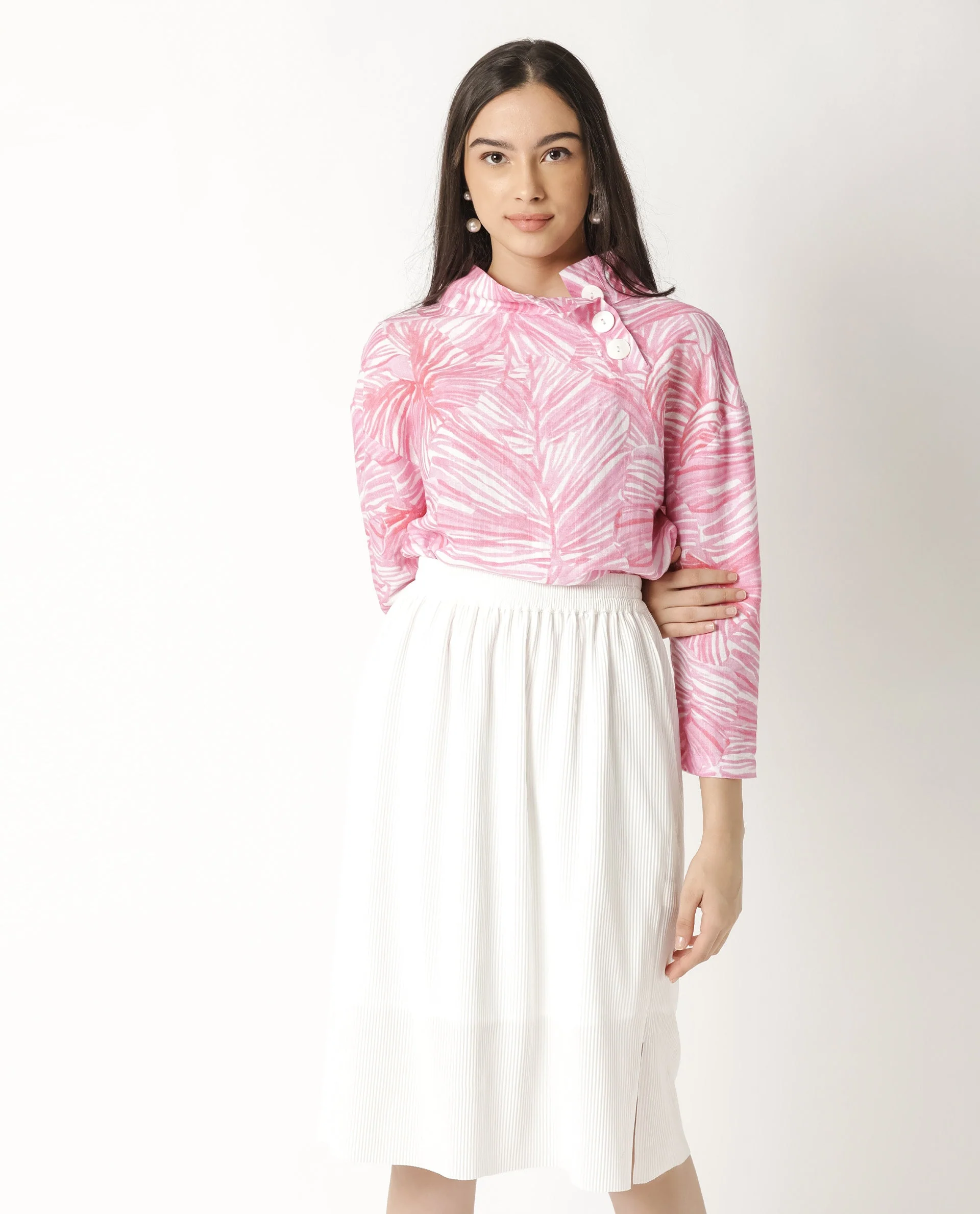 Rareism Women's Cloak White Linen Top - Image 10