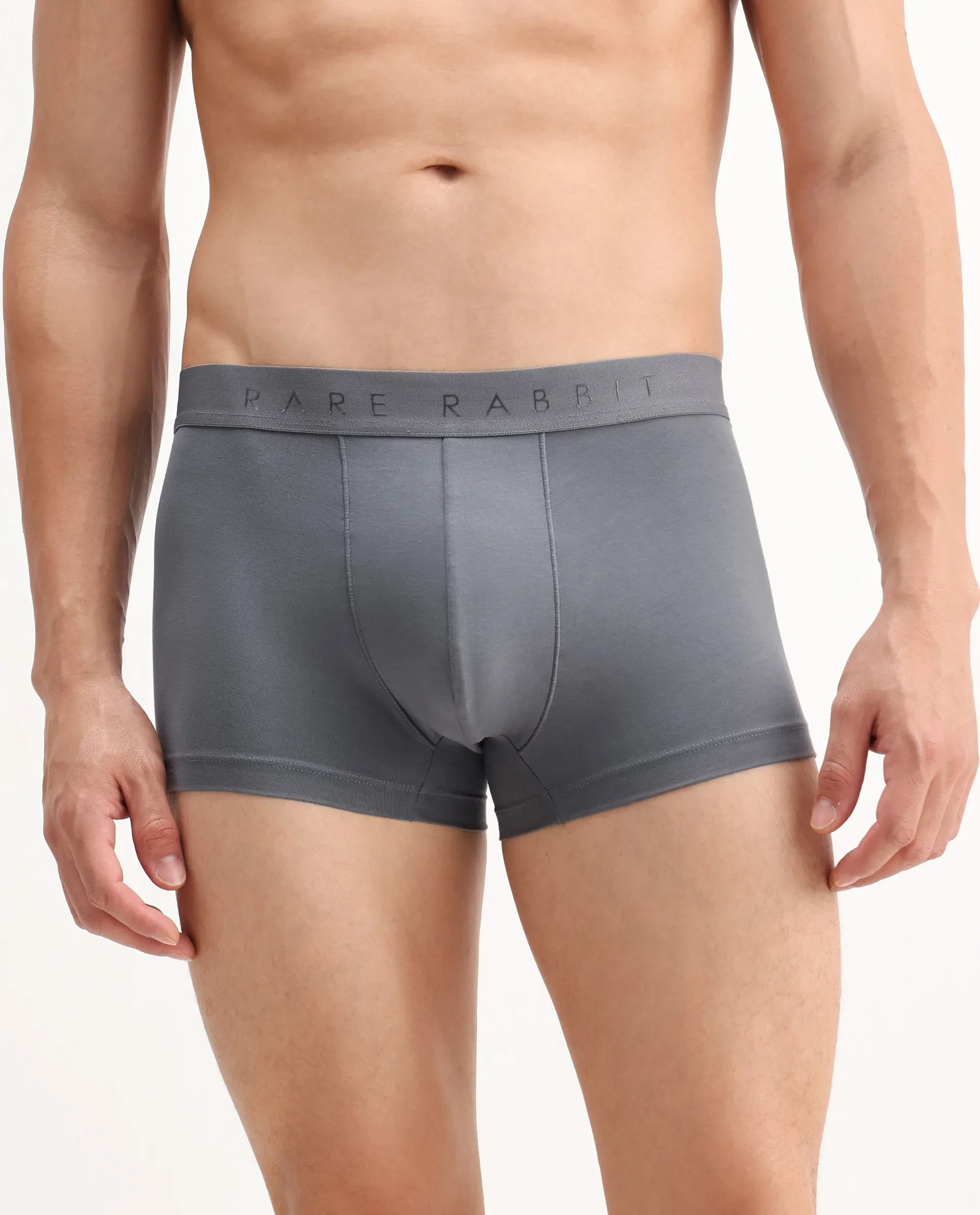 Rare Rabbit Men Close Grey Soft Cotton Stretch Trunks - Image 5