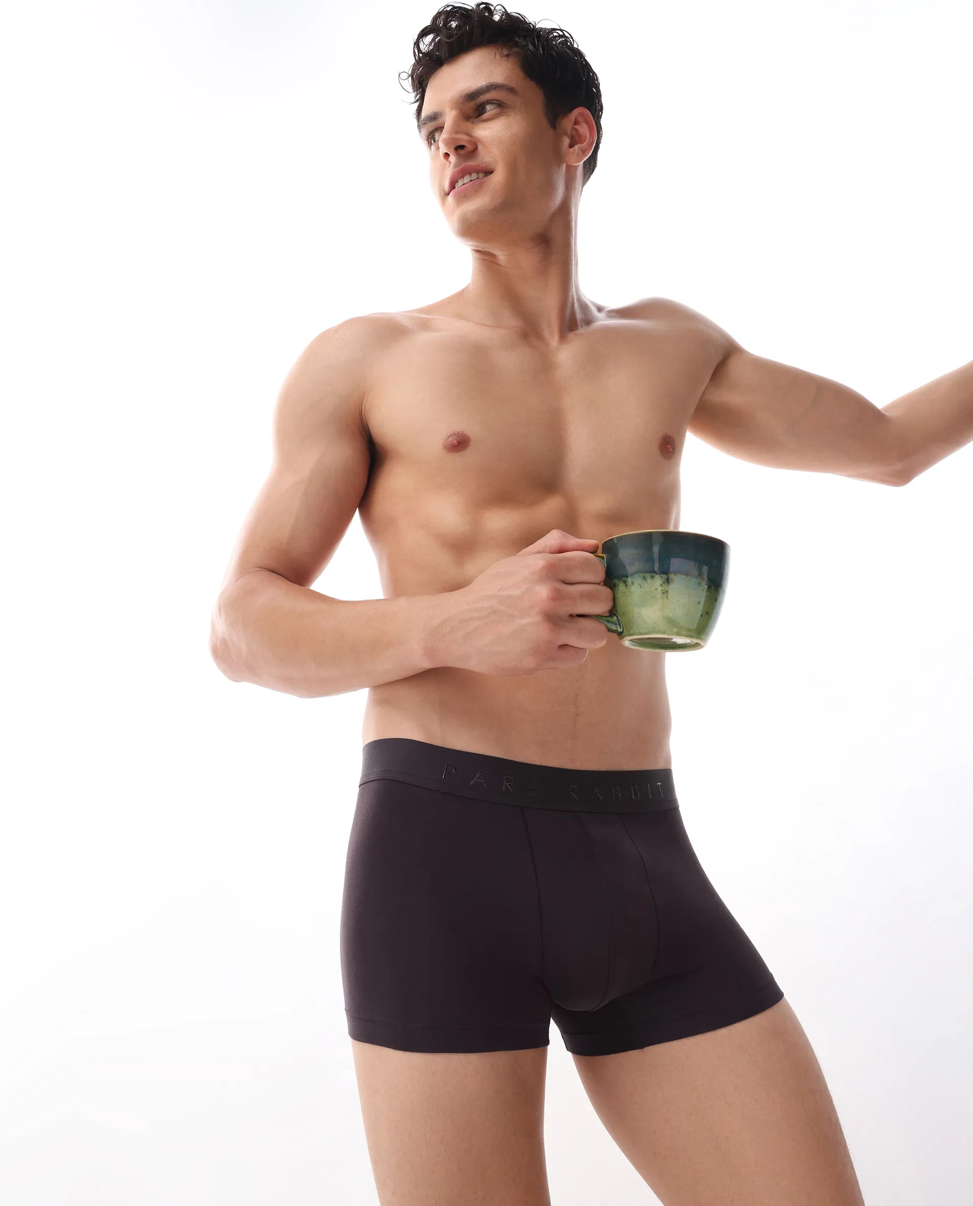 Rare Rabbit Men Close Prune Soft Cotton Stretch Trunks - Image 3