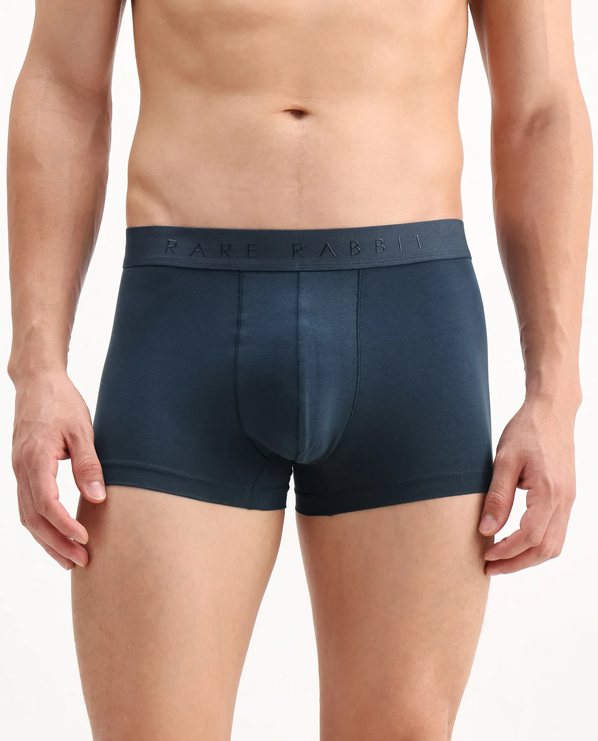 Rare Rabbit Men Close Teal Soft Cotton Stretch Trunks - Image 5
