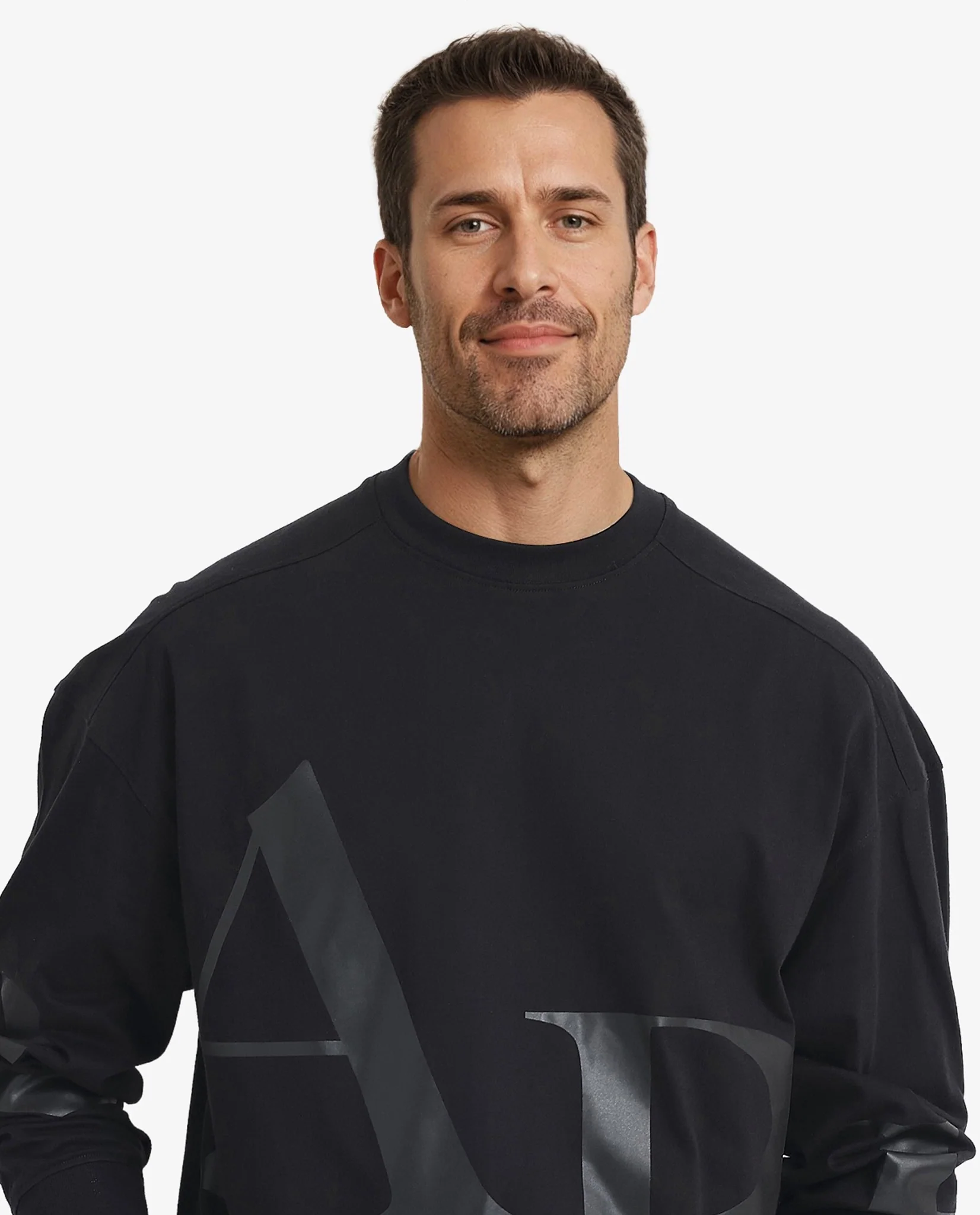 Rare Rabbit Men's Cloven Black Cotton Graphic Print Boxy Fit Full Sleeve Crew Neck Sweatshirt - Image 3