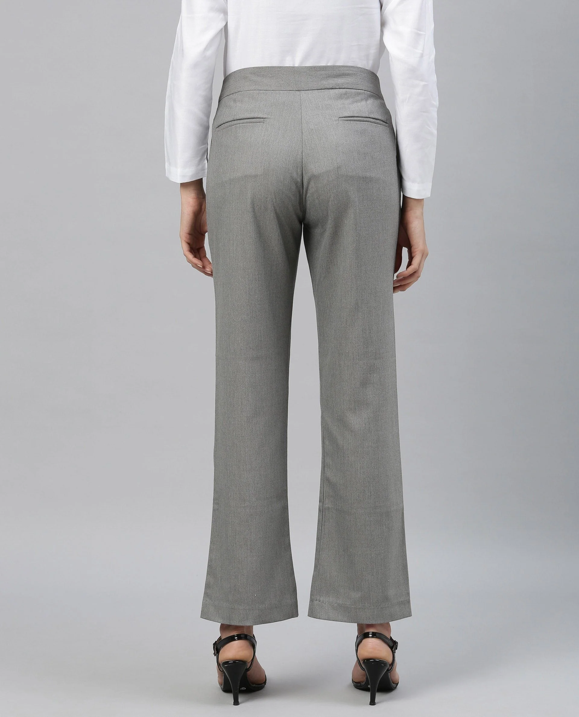 Rareism Women Club Grey Trousers - Image 5