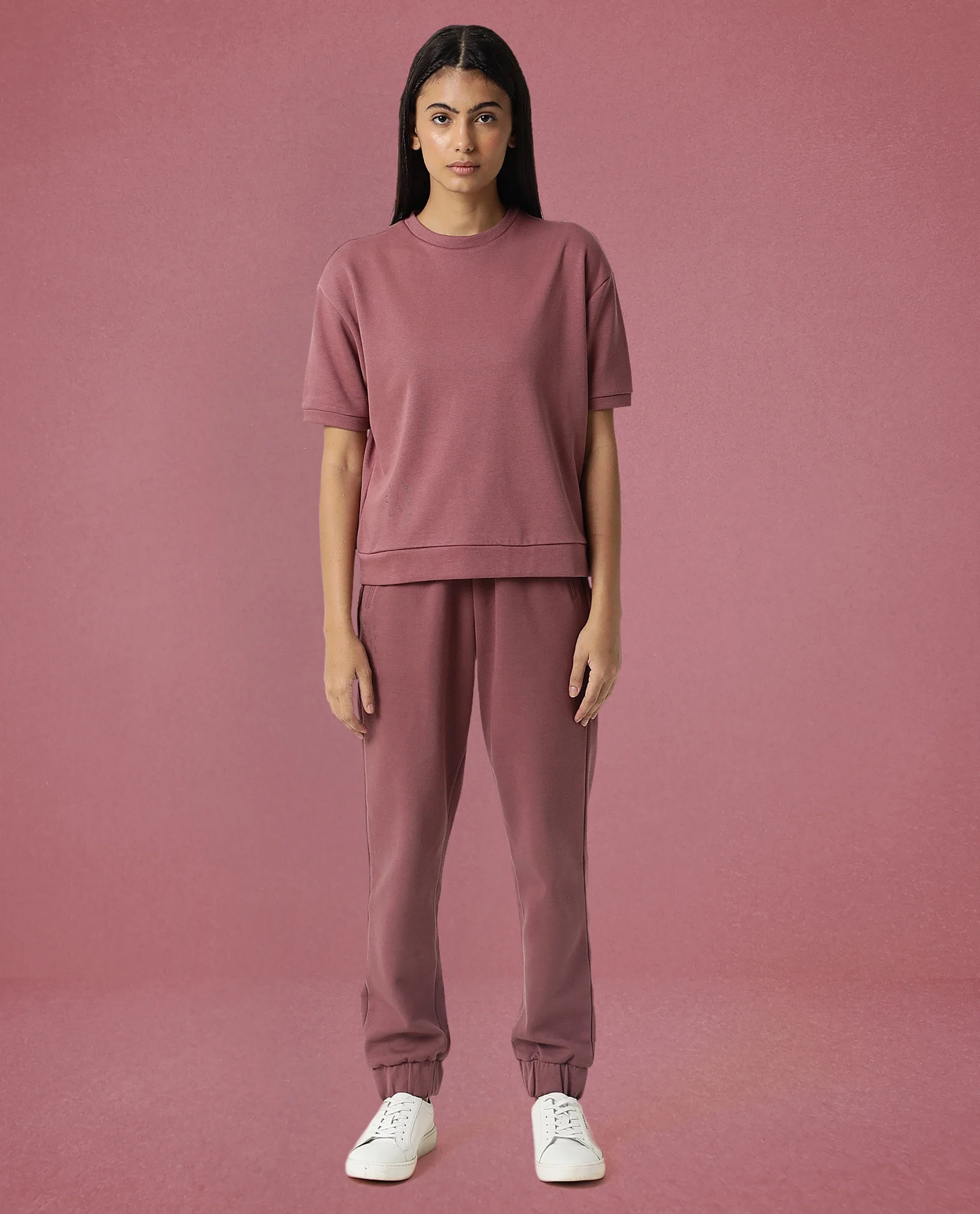 Rareism Women's Medium Weight Terry 290 Gsm Cotton Crew Neck Plain Relaxed Fit Sweat Tee - Image 7