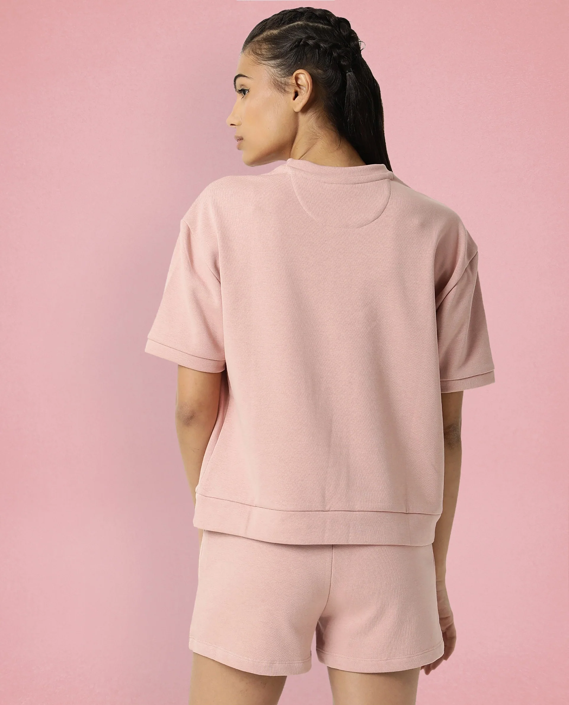 Rareism Women's Medium Weight Terry 290 Gsm Cotton Crew Neck Plain Relaxed Fit Sweat Tee - Image 6