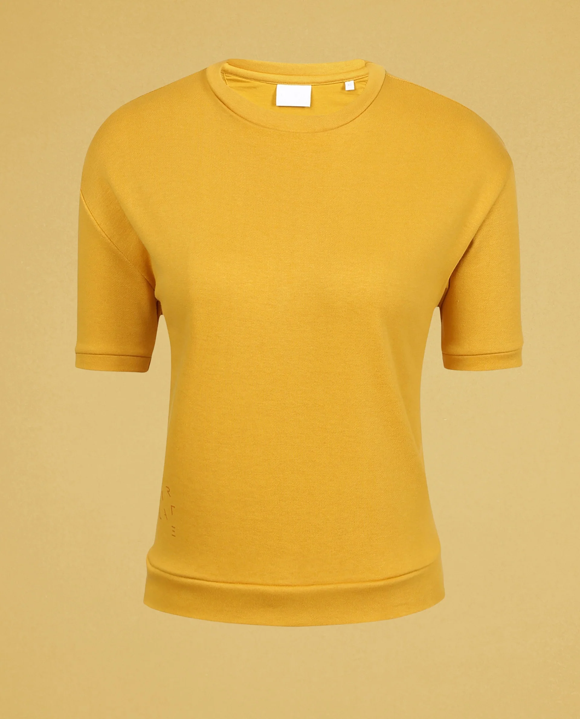 Rareism Women's Medium Weight Terry 290 Gsm Cotton Crew Neck Plain Relaxed Fit Sweat Tee - Image 2