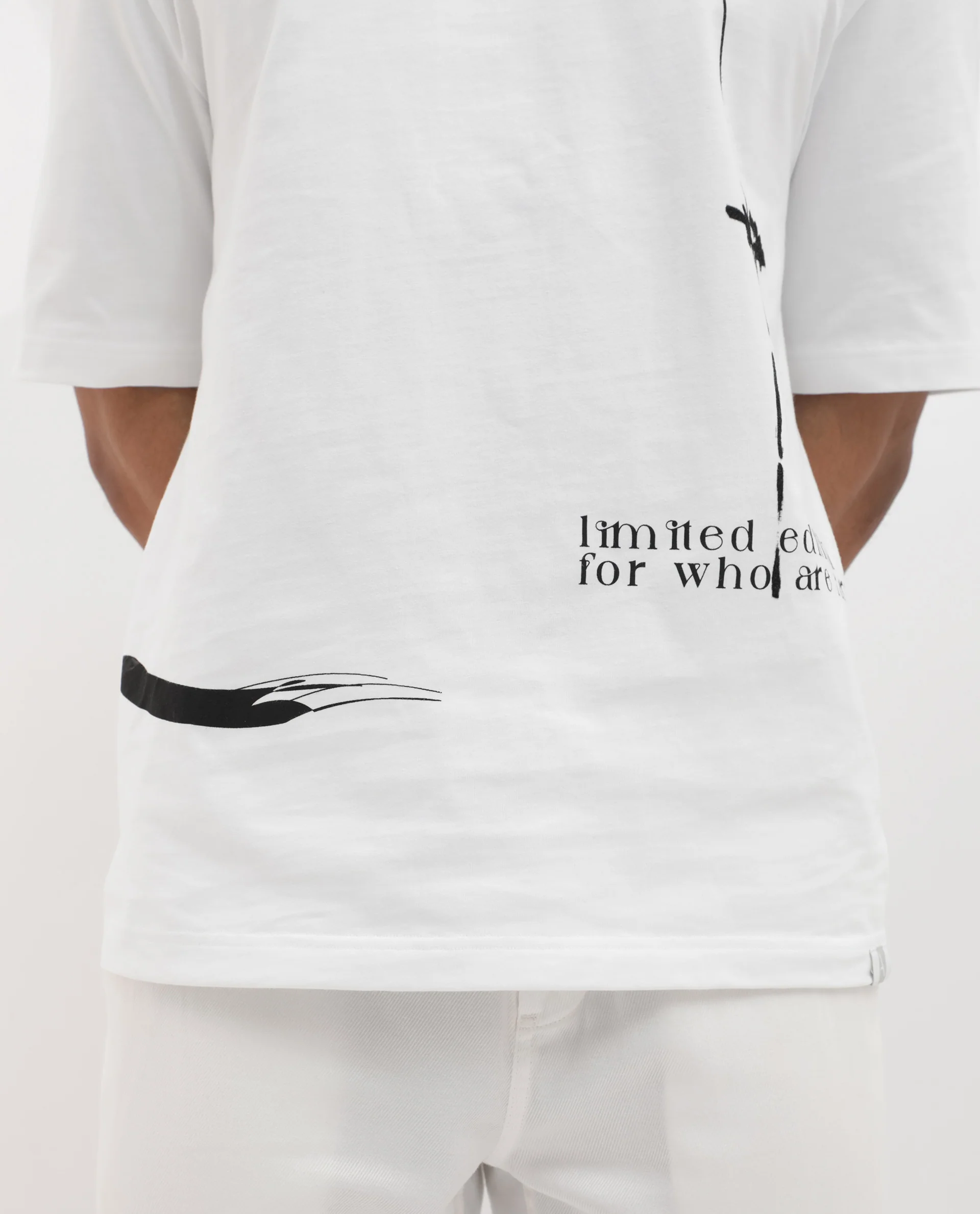 Rare Rabbit Articale Men's Cody White Cotton Fabric Crew Neck Oversized Fit Graphic Print T-Shirt - Image 10