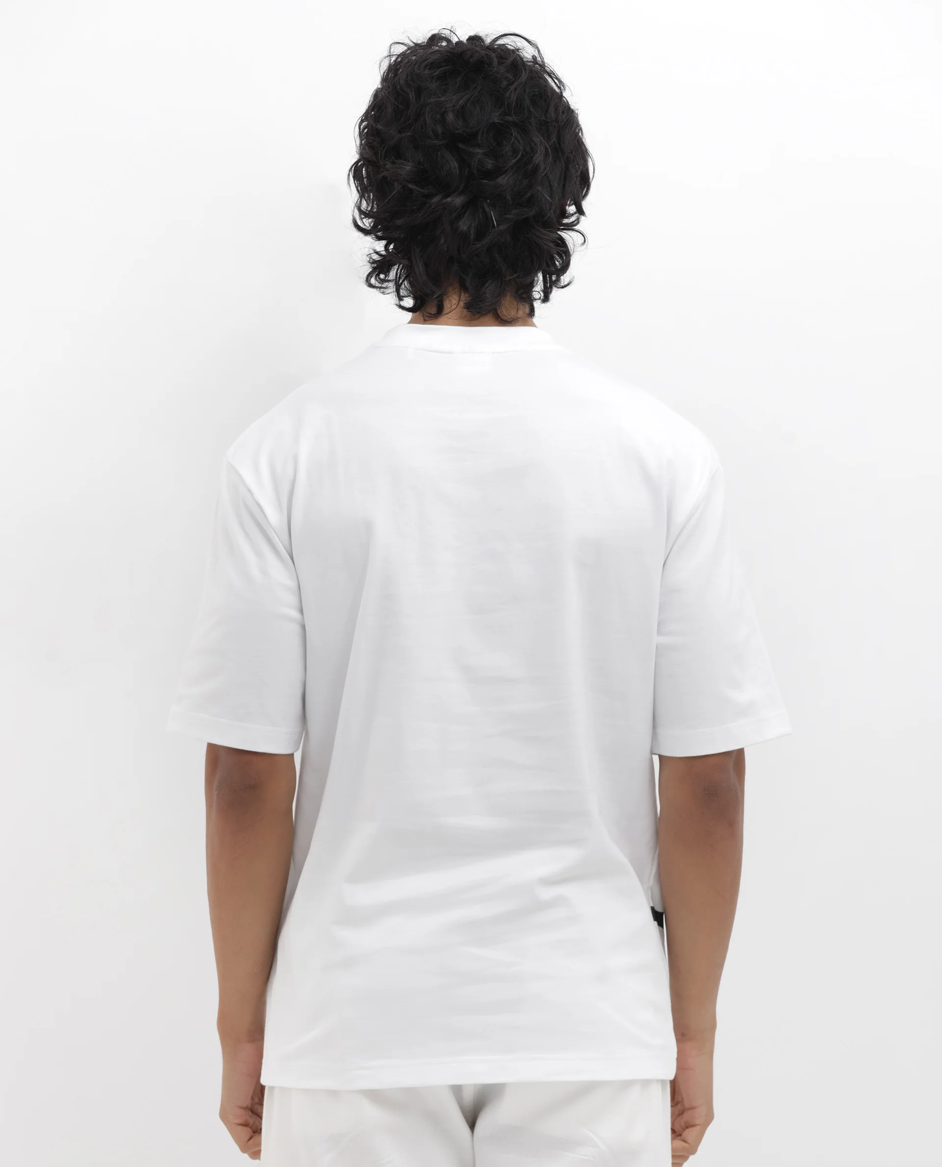 Rare Rabbit Articale Men's Cody White Cotton Fabric Crew Neck Oversized Fit Graphic Print T-Shirt - Image 13