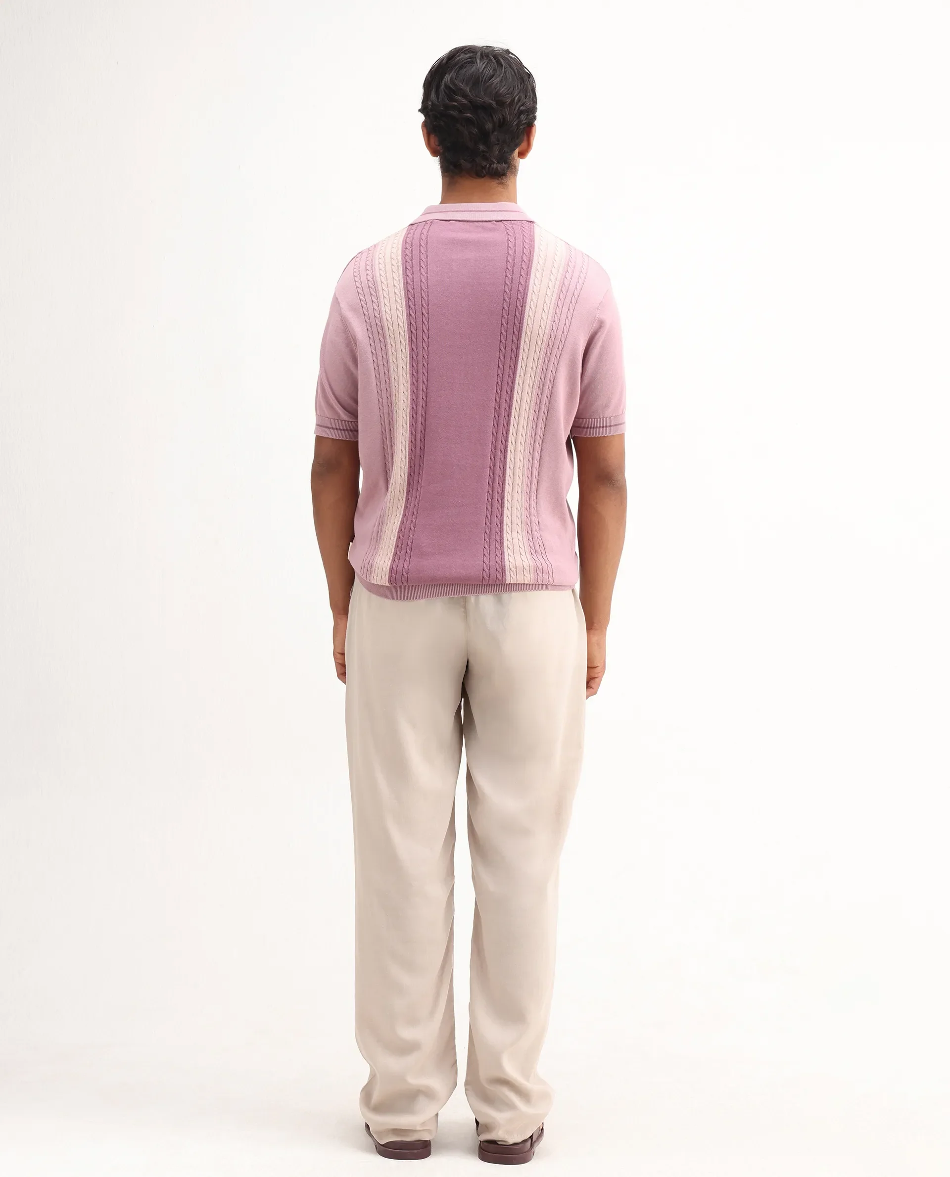 Rare Rabbit Men's Coft-B Beige Linen Blend Plain Loose Fit Trouser - Image 9