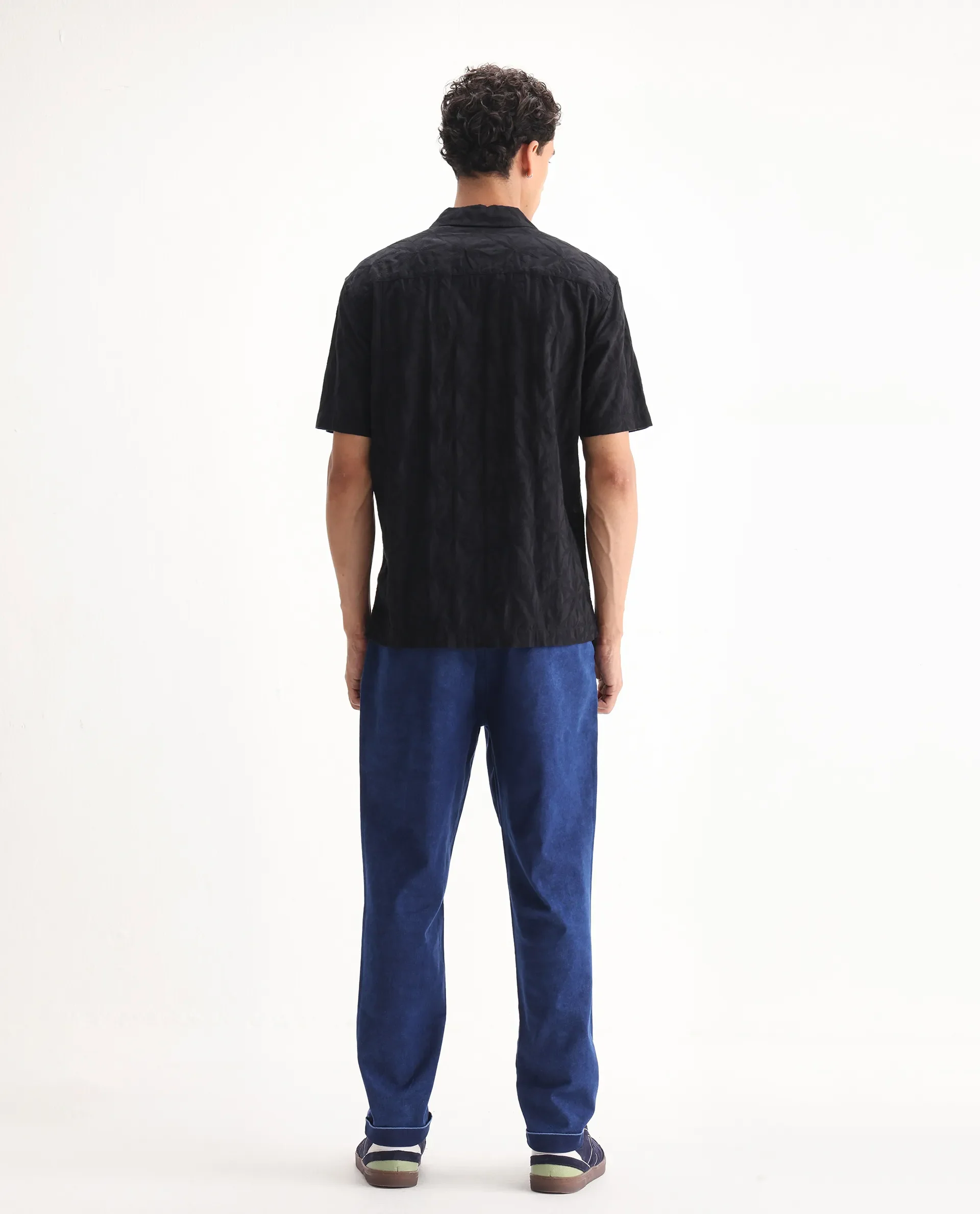 Rare Rabbit Men's Colt Blue Polyester Plain Lenny Straight Fit Jeans - Image 9