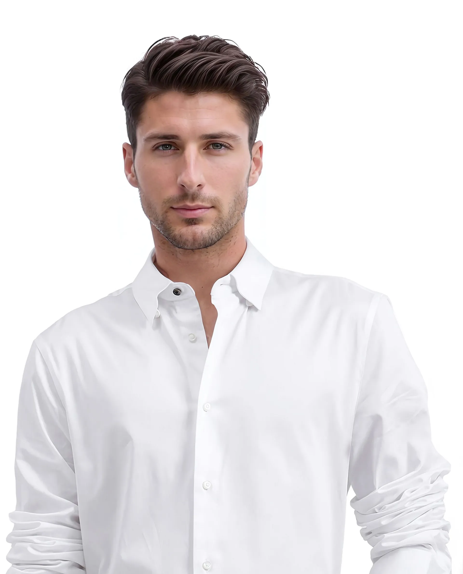 Rare Rabbit Men's Cotton Blend Plain Regular Fit Full Sleeve Collared Shirt - Image 3