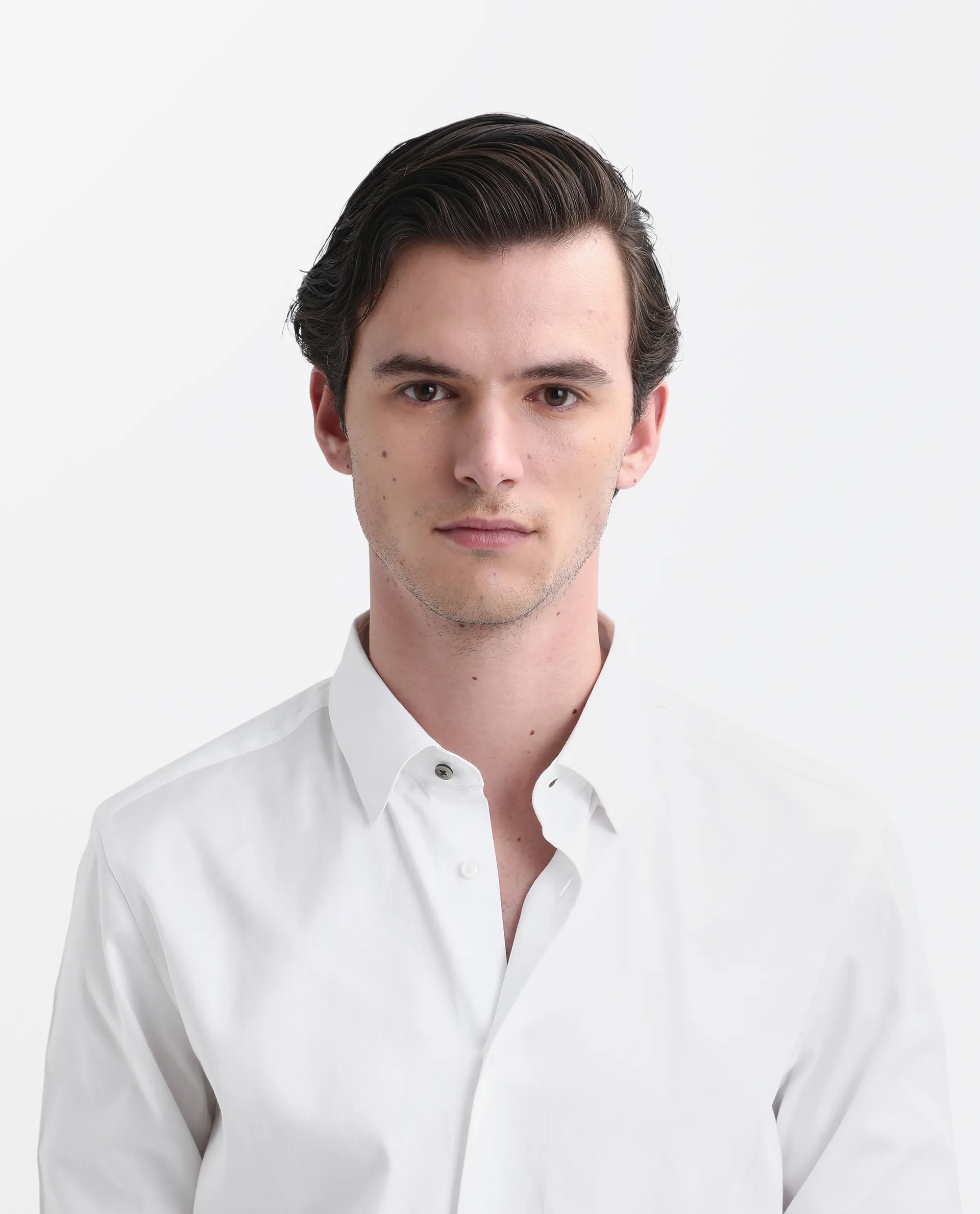 Rare Rabbit Men's Como-26 White Satin Plain Regular Fit Full Sleeve Collared Shirt - Image 7