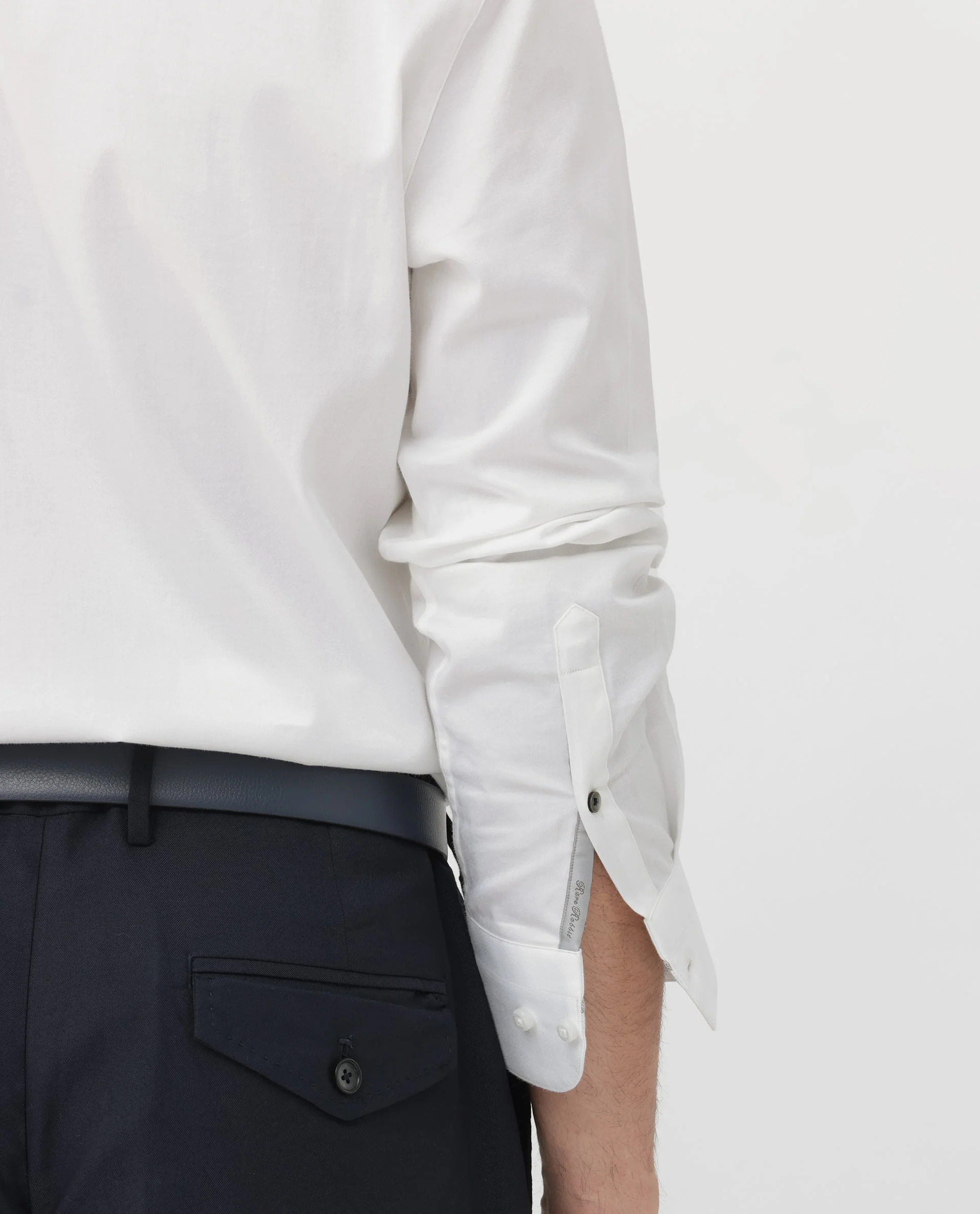 Rare Rabbit Men's Como-4 White Cotton Plain Regular Fit Full Sleeve Collared Shirt - Image 4