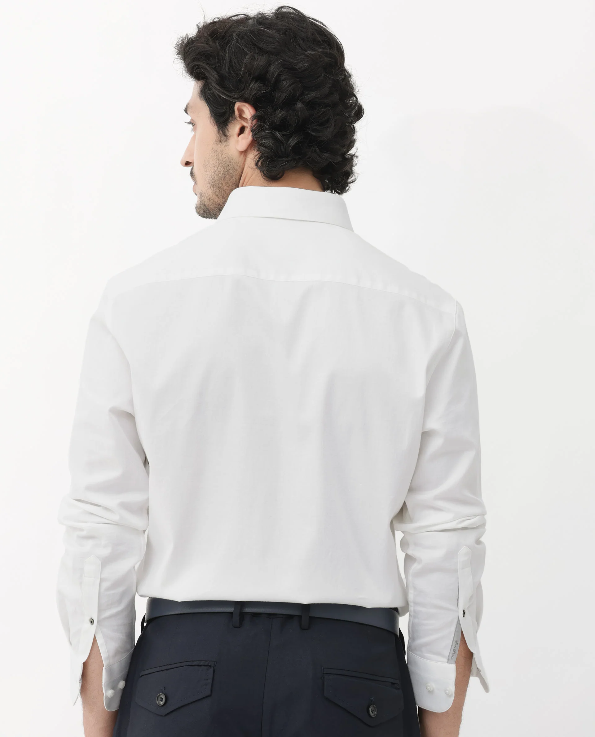 Rare Rabbit Men's Como-4 White Cotton Plain Regular Fit Full Sleeve Collared Shirt - Image 8