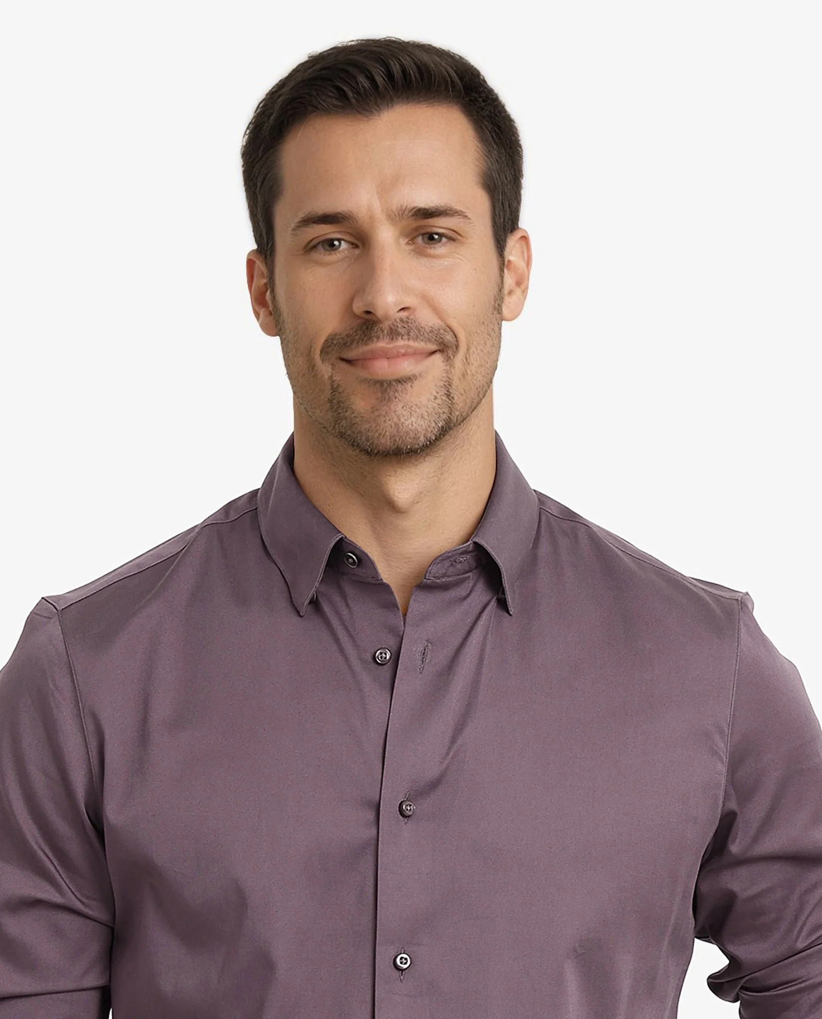 Rare Rabbit Men's Como-5 Dusky Maroon Satin Plain Regular Fit Full Sleeve Collared Shirt - Image 7