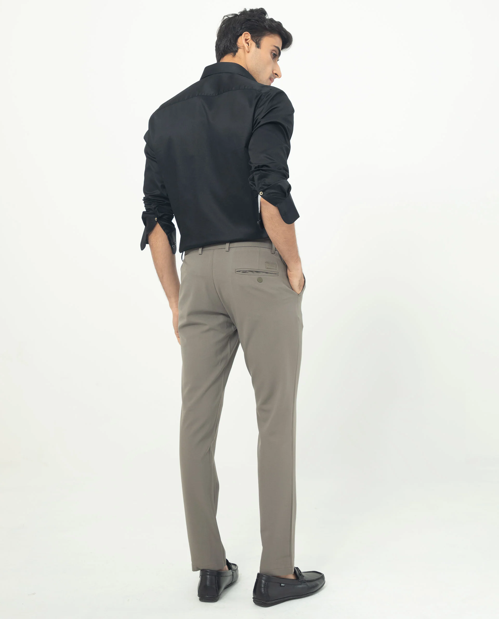 Rare Rabbit Men's Comor Black Cotton Plain Regular Fit Full Sleeve Collared Shirt - Image 6