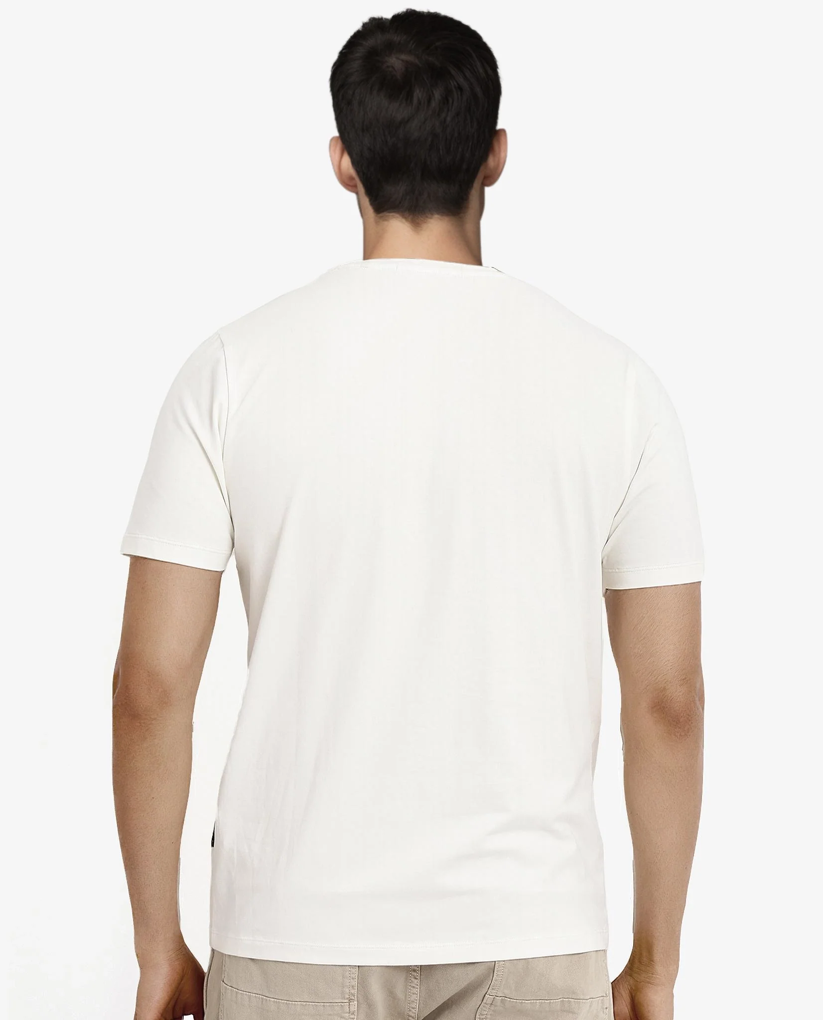 Rare Rabbit Men's Conno Off White Cotton Graphic Print Regular Fit Half Sleeve Crew Neck T-Shirt - Image 4